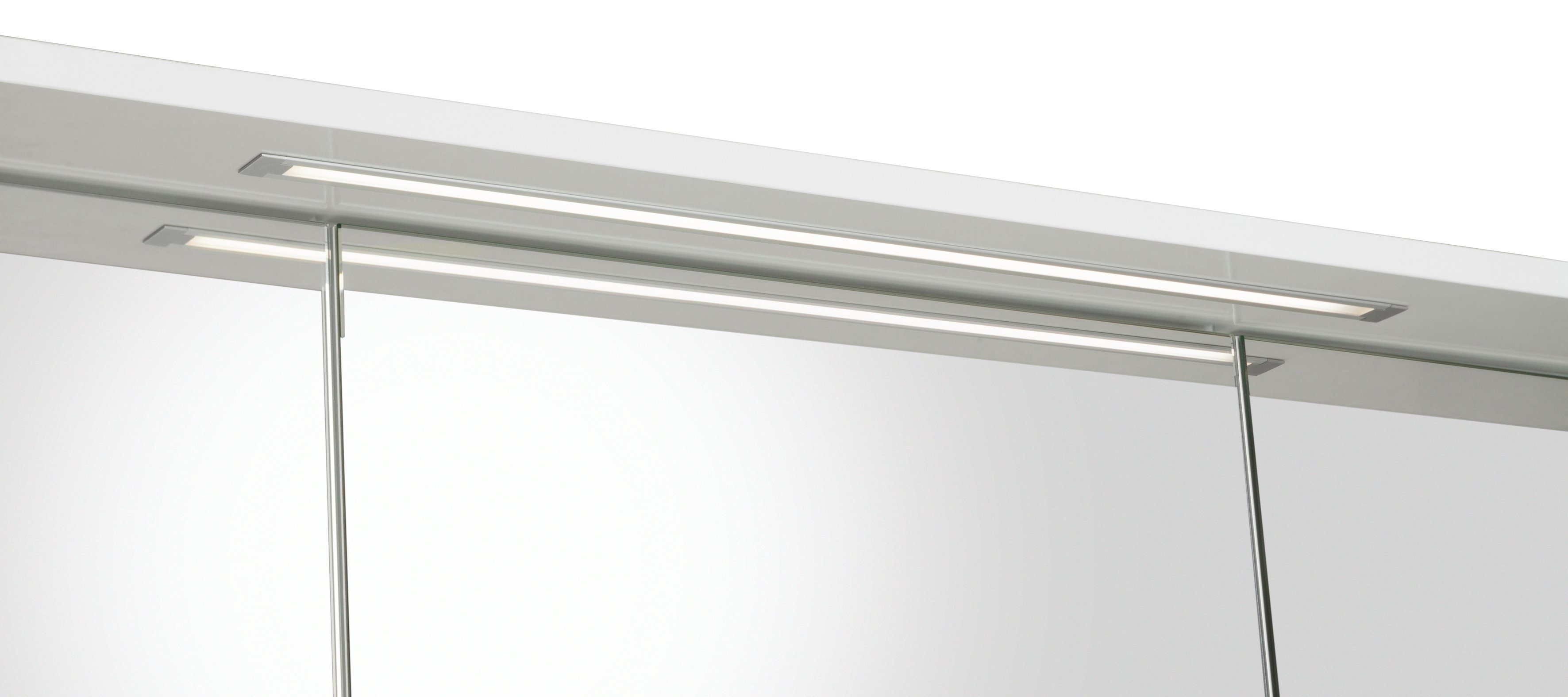 Schildmeyer Spiegelkast Profiel 16 Breedte 100 cm, 3-deurs, ledverlichting, schakelaar-/stekkerdoos