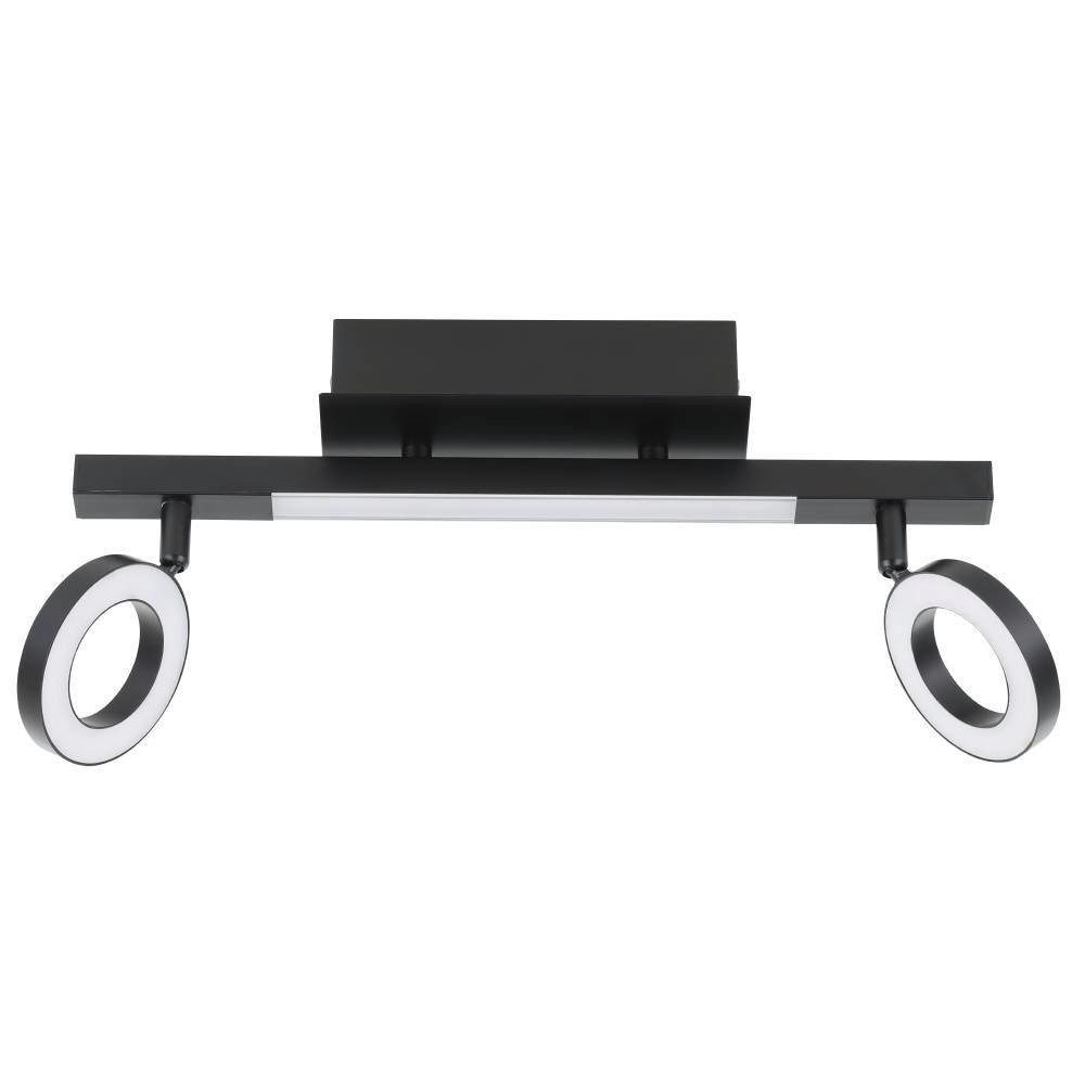 EGLO Ledplafondspots CARDILLIO Plafondspot in zwart van alu, staal - 3,2W en 3,3W - warmwit (1 stuk)