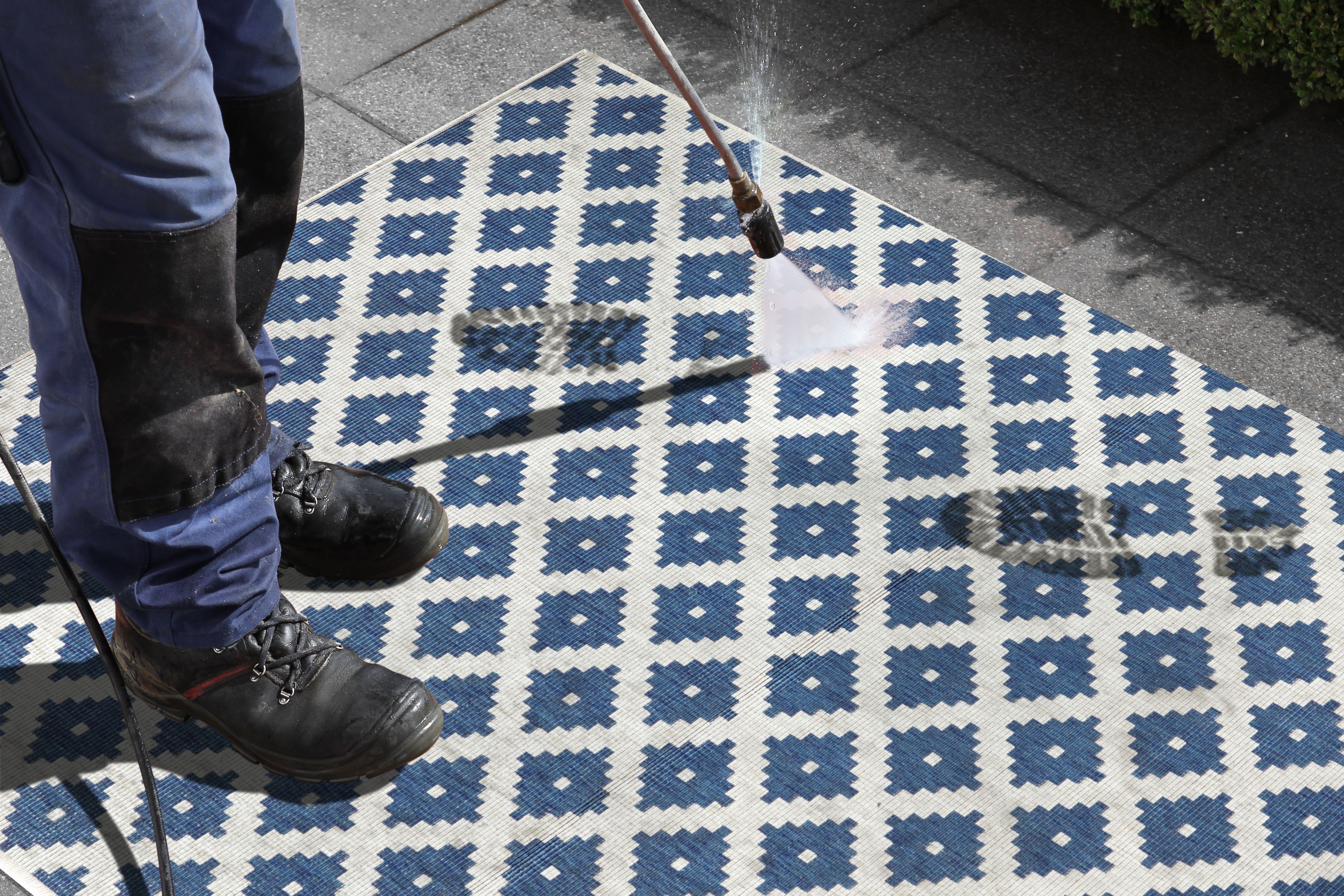 NORTHRUGS Vloerkleed Nizza omkeerbaar tapijt Binnen- en buitengebruik, weerbestendig, balkon, loper, woonkamer, waterbestendig