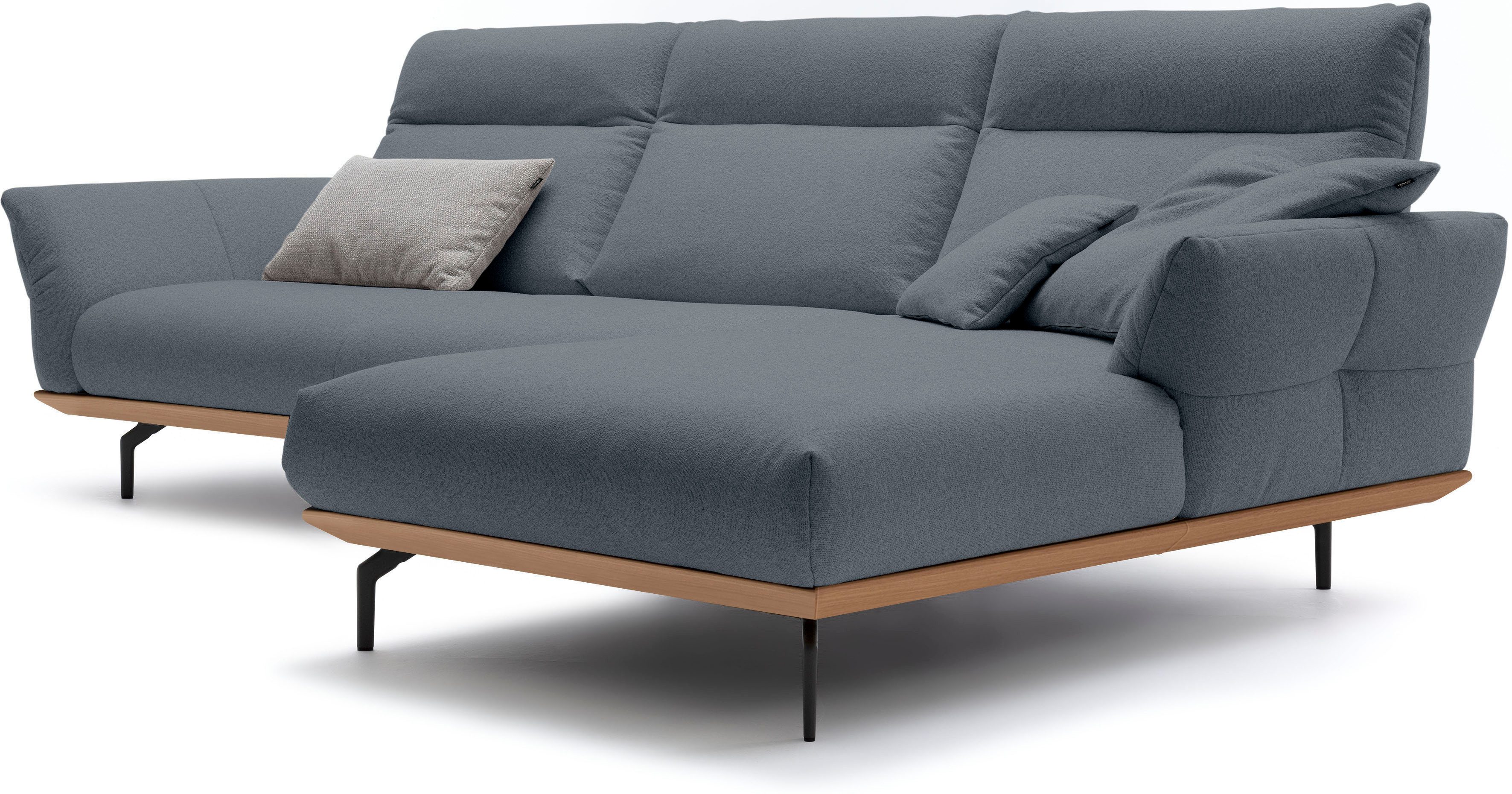 Creation BY ROLF BENZ Hoekbank CR.460 Sokkel in eiken, onderstel in umbra grijs, breedte 318 cm