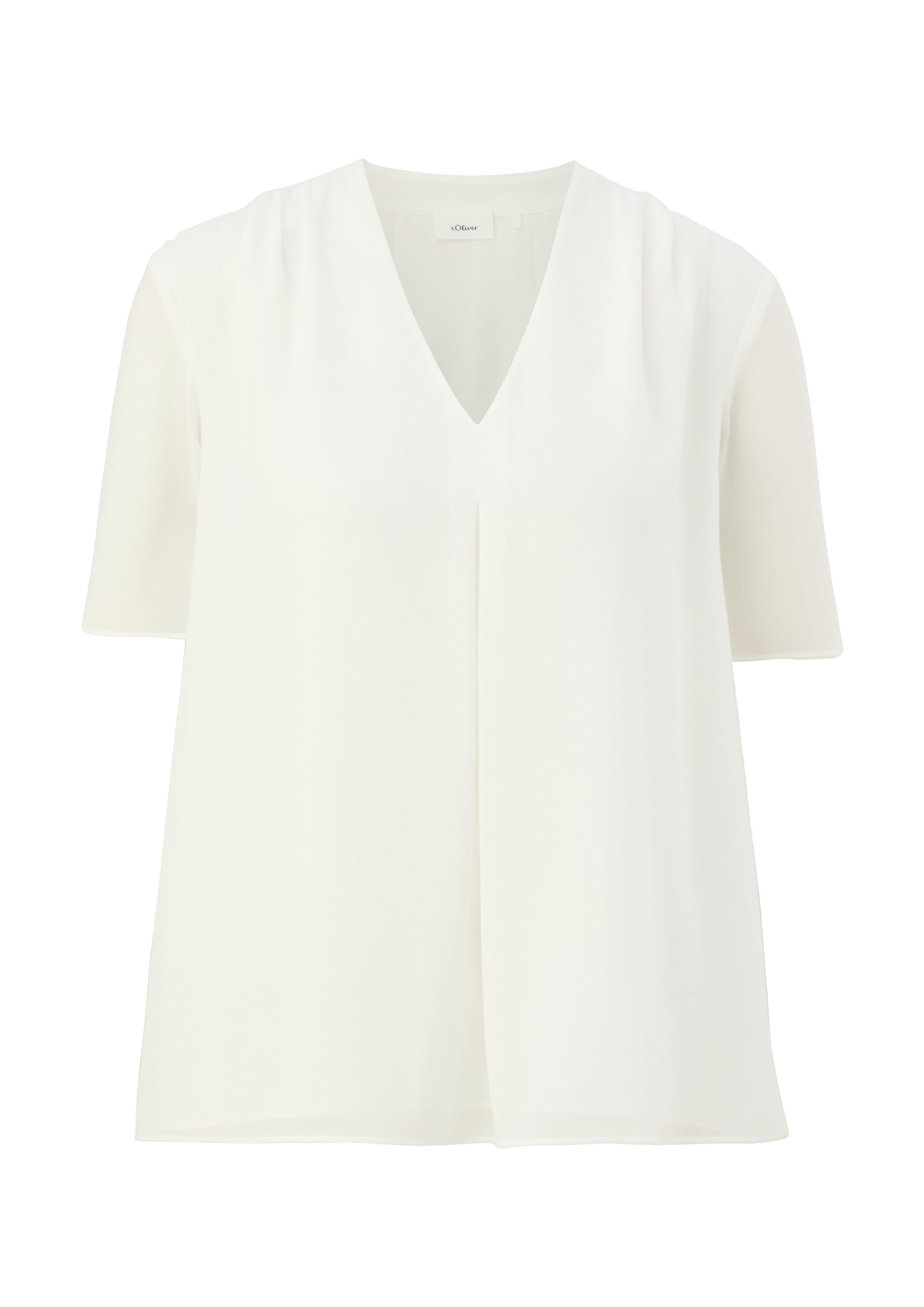 s.Oliver BLACK LABEL Shirtblouse met ingelegde plooi voor