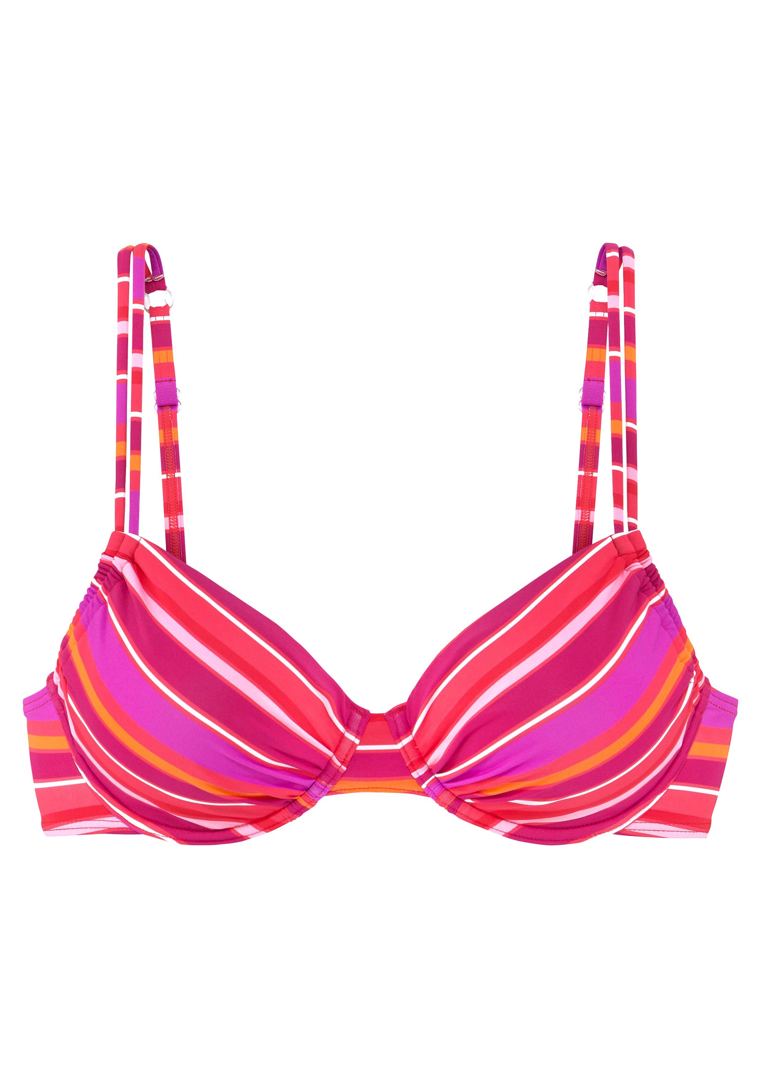 s.Oliver RED LABEL Beachwear Bikinitop met beugels Fun in een trendy streepdessin