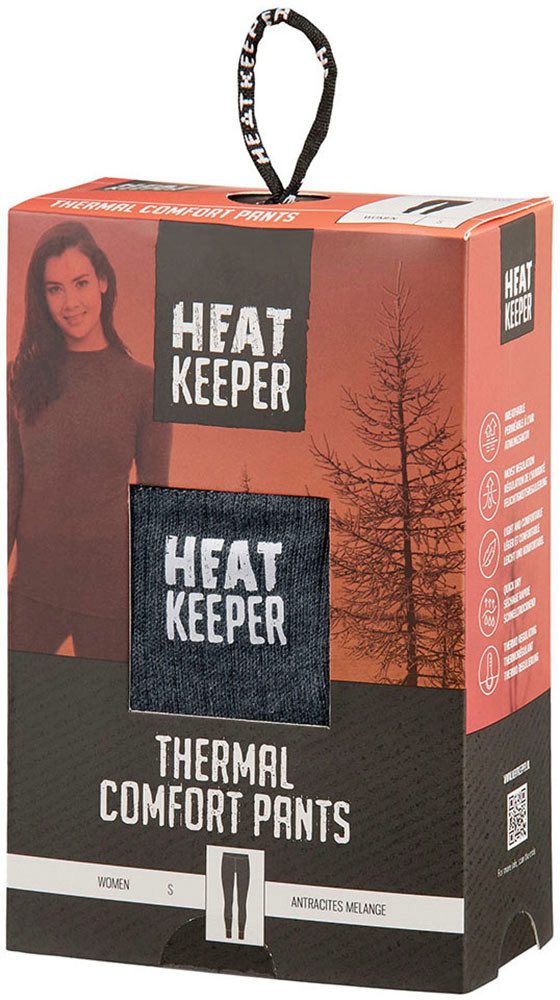 HEAT keeper Thermo-onderbroek LADIES THERMAL BASIC UNDERWEAR PANTS met logo-embossing en comfortabele tailleband, perfect voor wintersportactiviteiten (1 stuk)