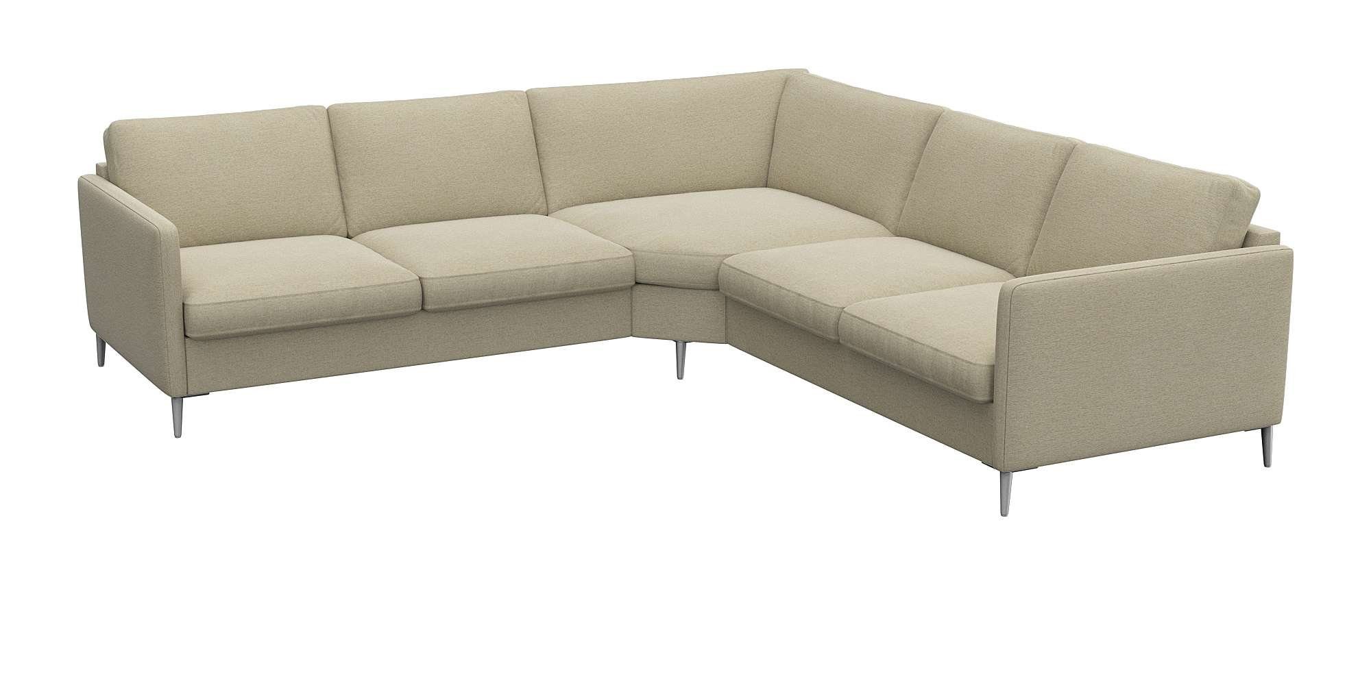 FLEXLUX Hoekbank Fiore, gelijkbenig, comfortabel door hoogwaardige zitconstructie smalle armleuningen, super zitcomfort door koudschuim, voeten van aluminium