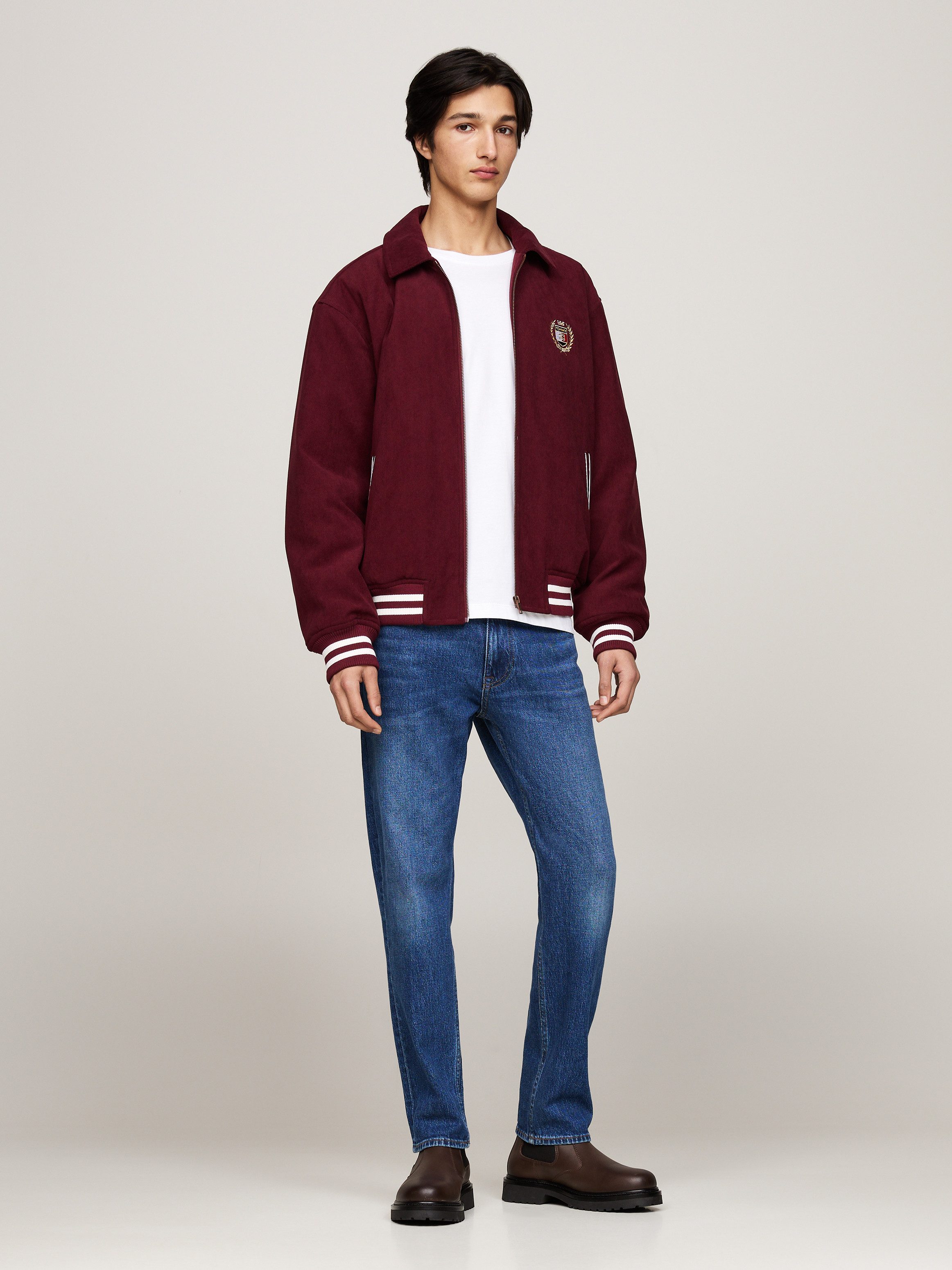 TOMMY JEANS Chelsea-boots TJM LEATHER CHELSEA BOOT hakken, zakelijke mode, instaplaarzen, enkellaars, breedte g