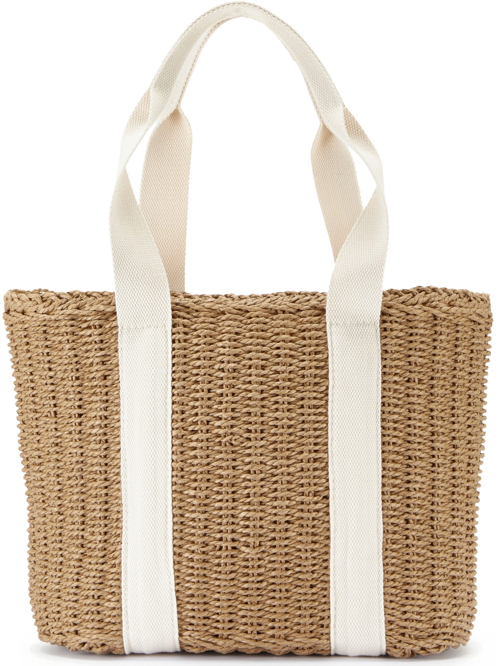 Vivance Shopper Strandtas Schoudertas, mandtas, draagtas, bamboe-look VEGAN