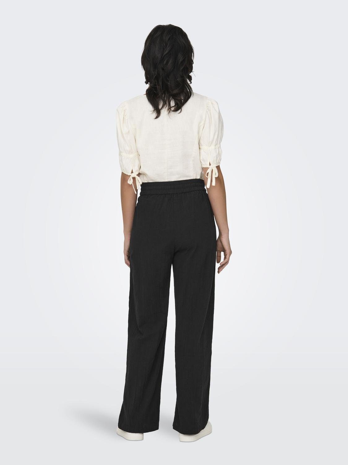 Only Comfortbroek ONLTIZANA COTTON LOOSE PANTS WVN