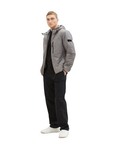 Tom Tailor Denim Gewatteerde jas met logo-badge op de mouw