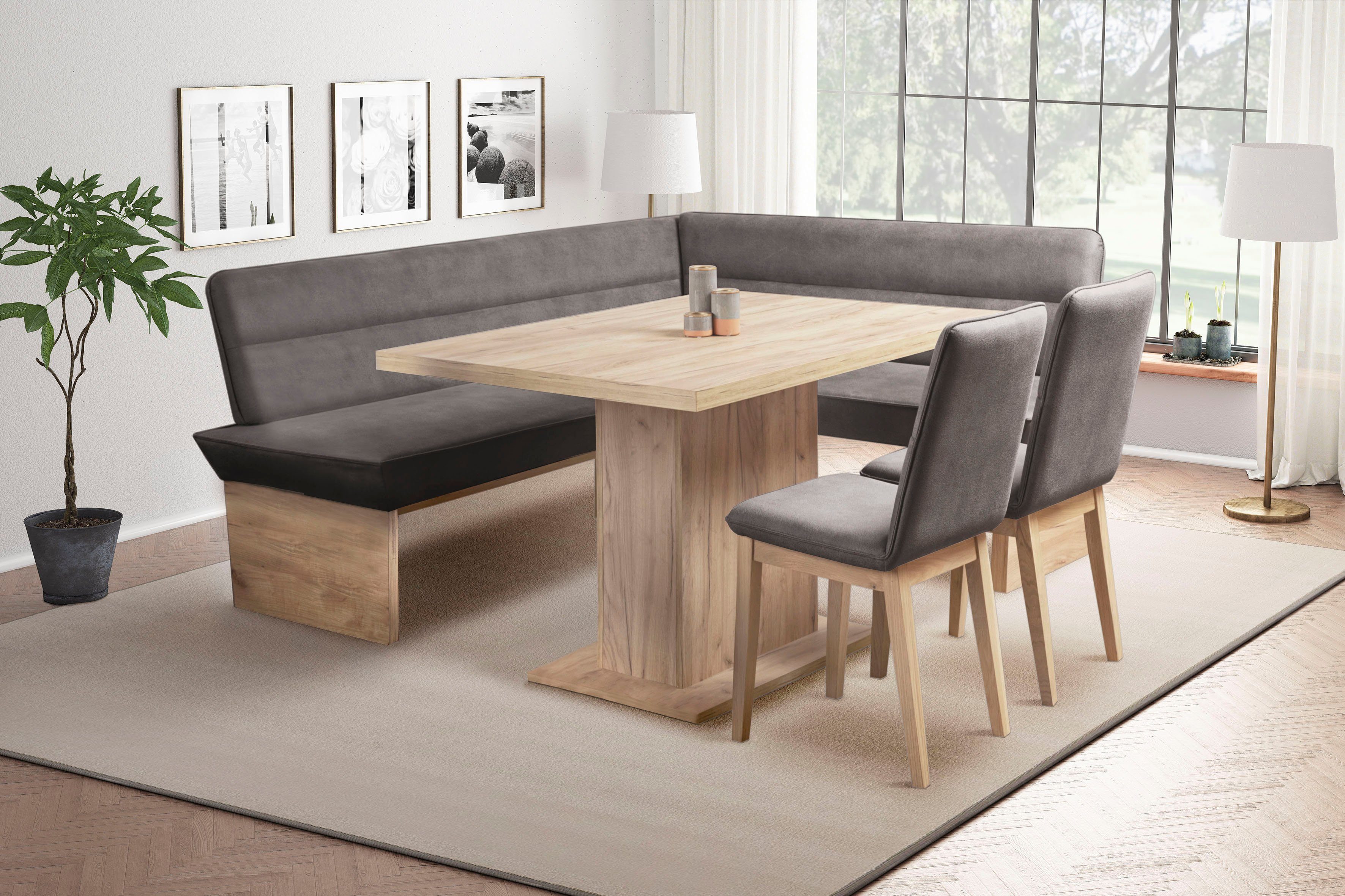 Home affaire Hoekbank Beluna kussenbank, zithoek met golfvering in de zitting, topseller