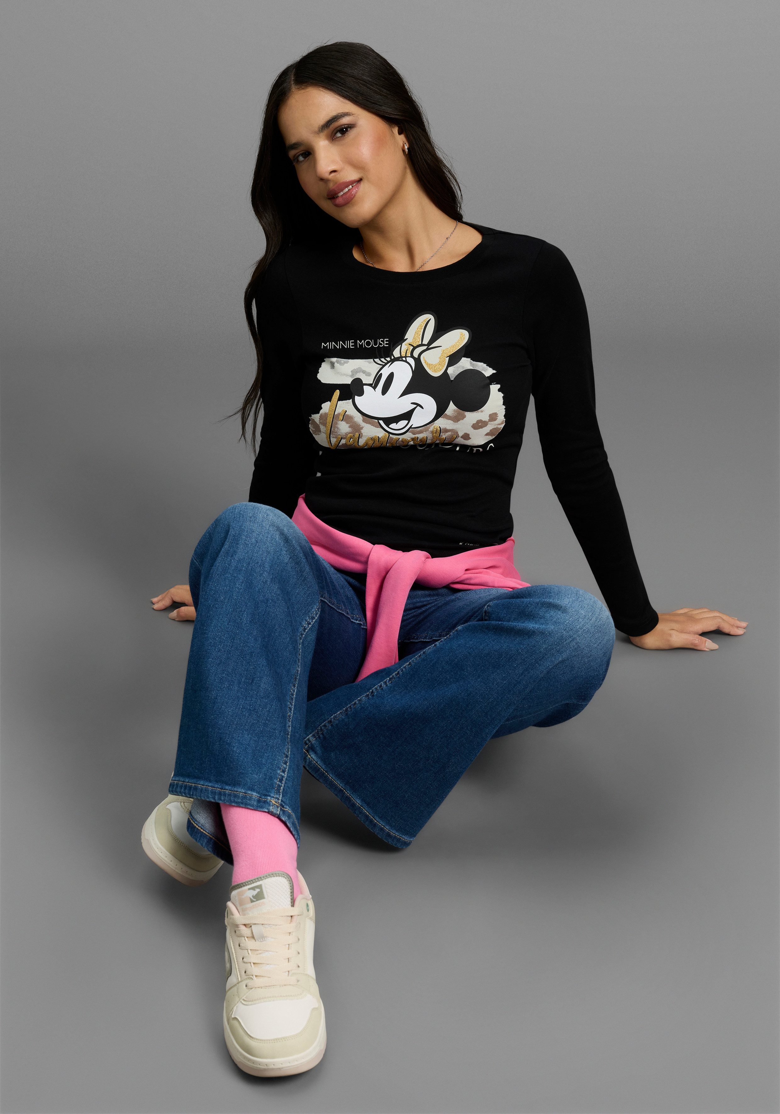 KangaROOS Shirt met lange mouwen met schattige minnie mouse-print