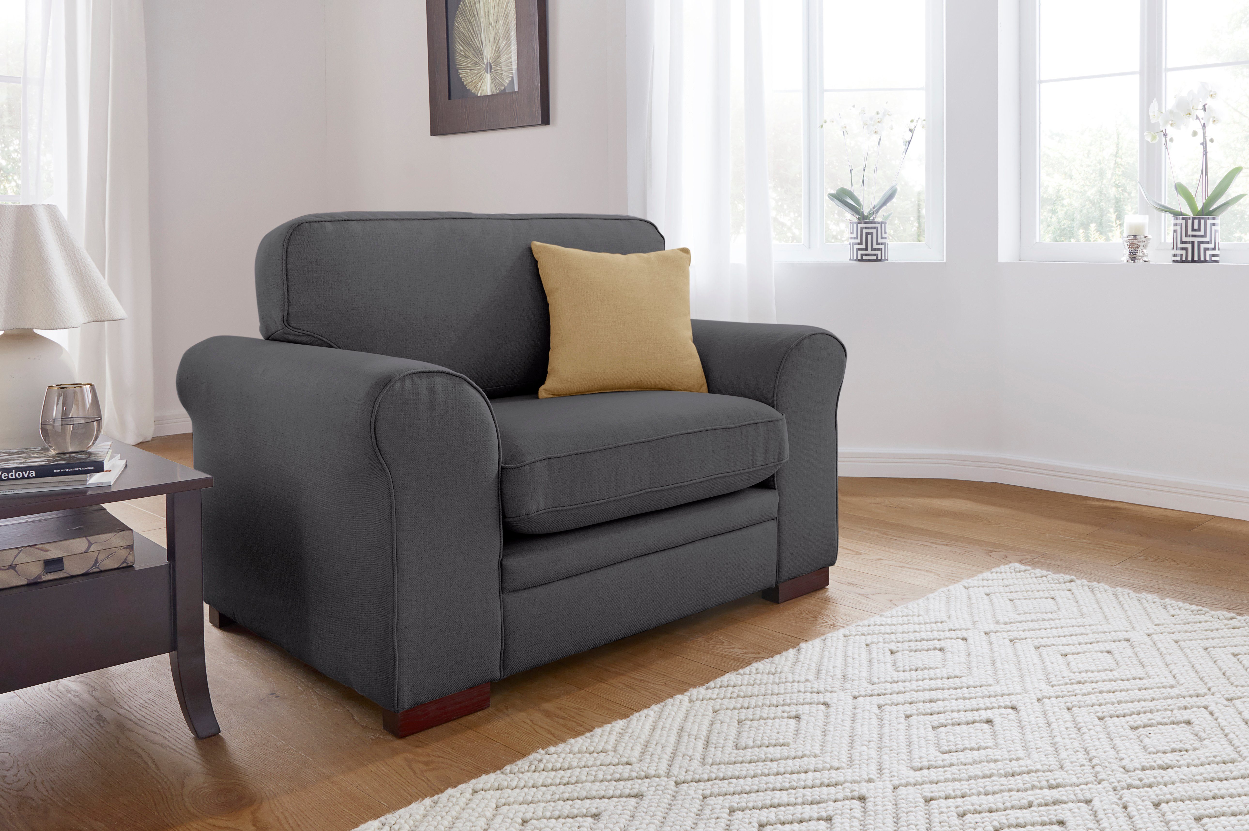 Home affaire Fauteuil Broughton zachte bekleding, passend bij de serie "broughton", in 3 soorten bekleding