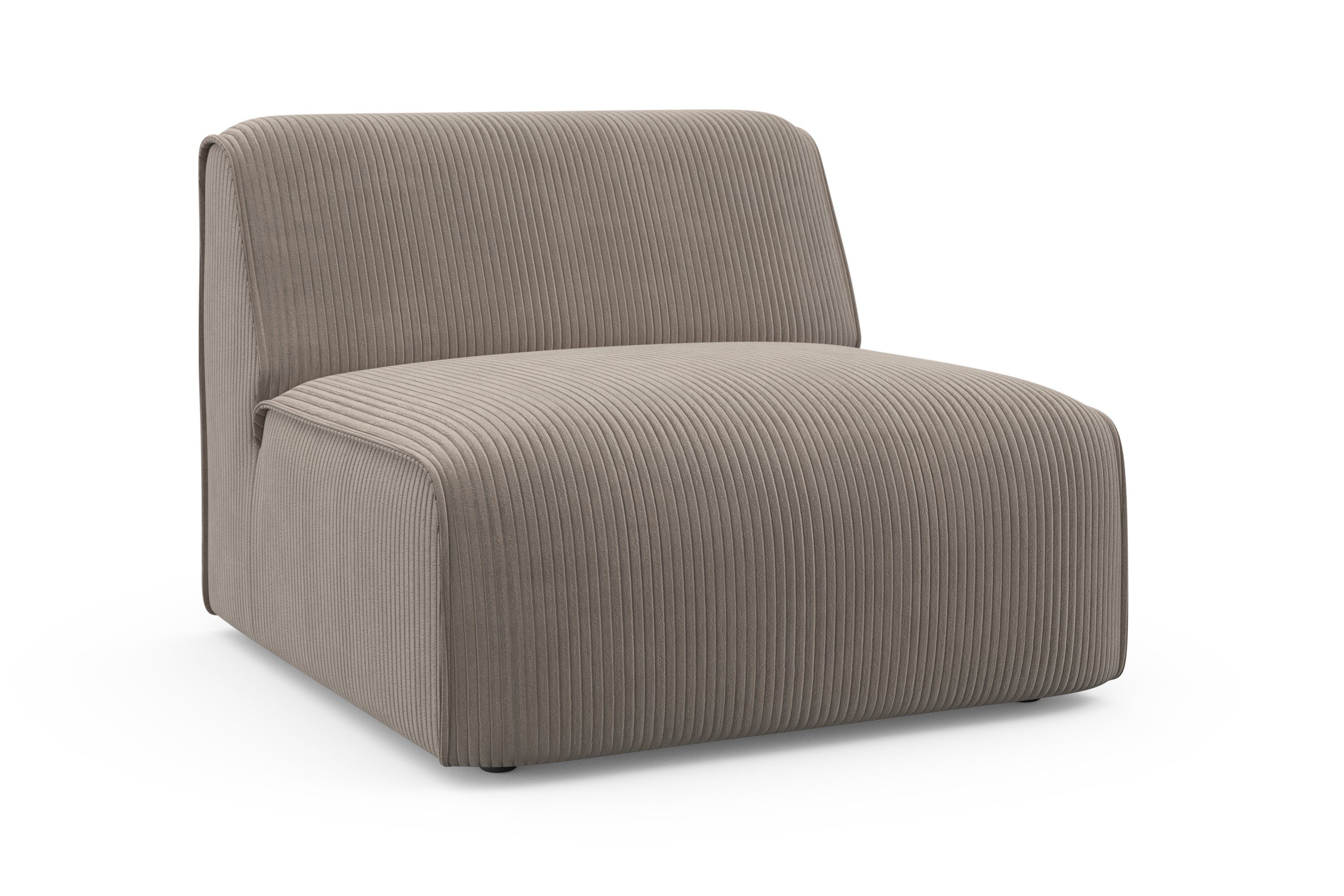 RAUM.ID Fauteuil Merid sofa-middenelement, afmetingen B/D/H: 84/97/46 cm als module of apart te gebruiken, voor individuele samenstelling
