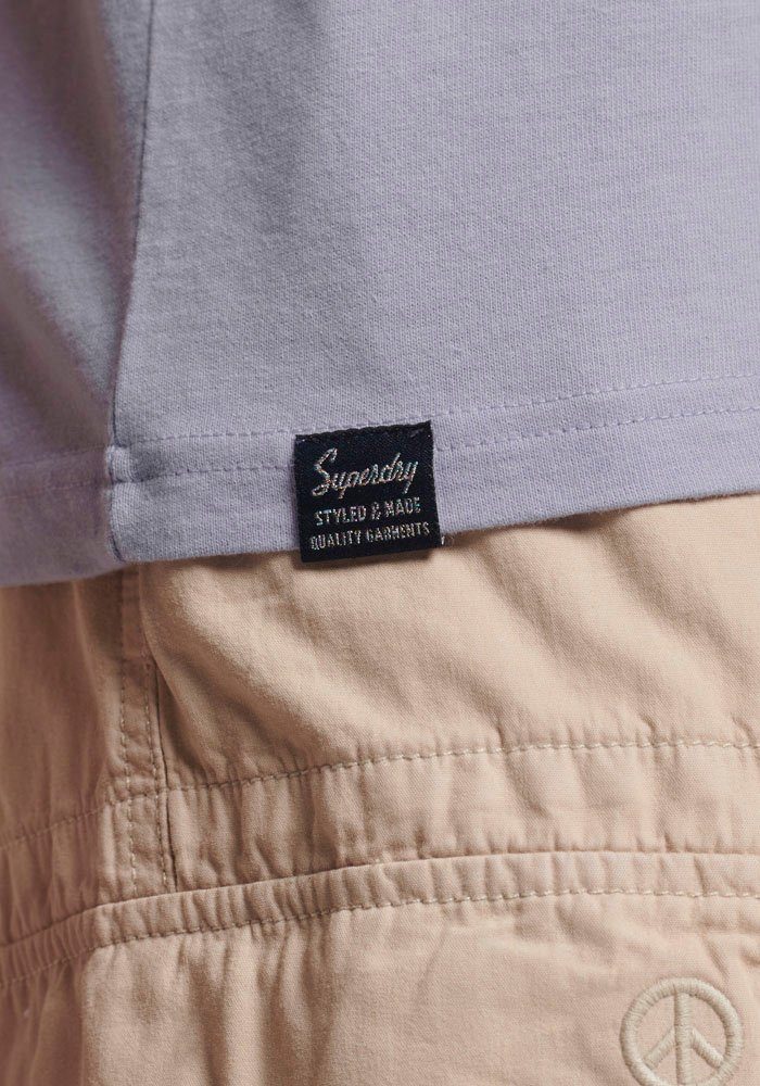 Superdry Shirt met ronde hals EMBOSSED VL T SHIRT