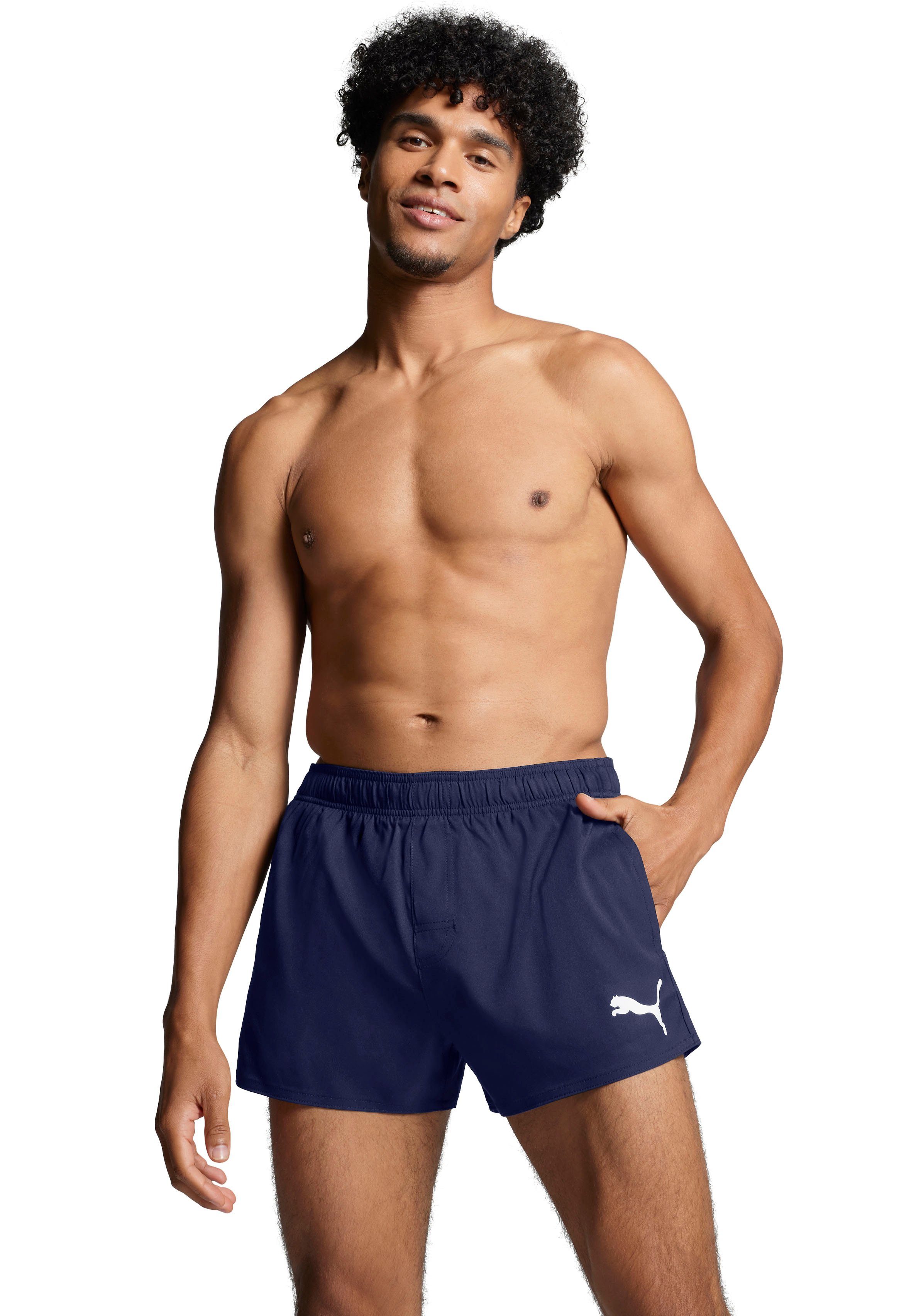 PUMA Zwemshort met zakken opzij heren zwembroeken maat S blauw