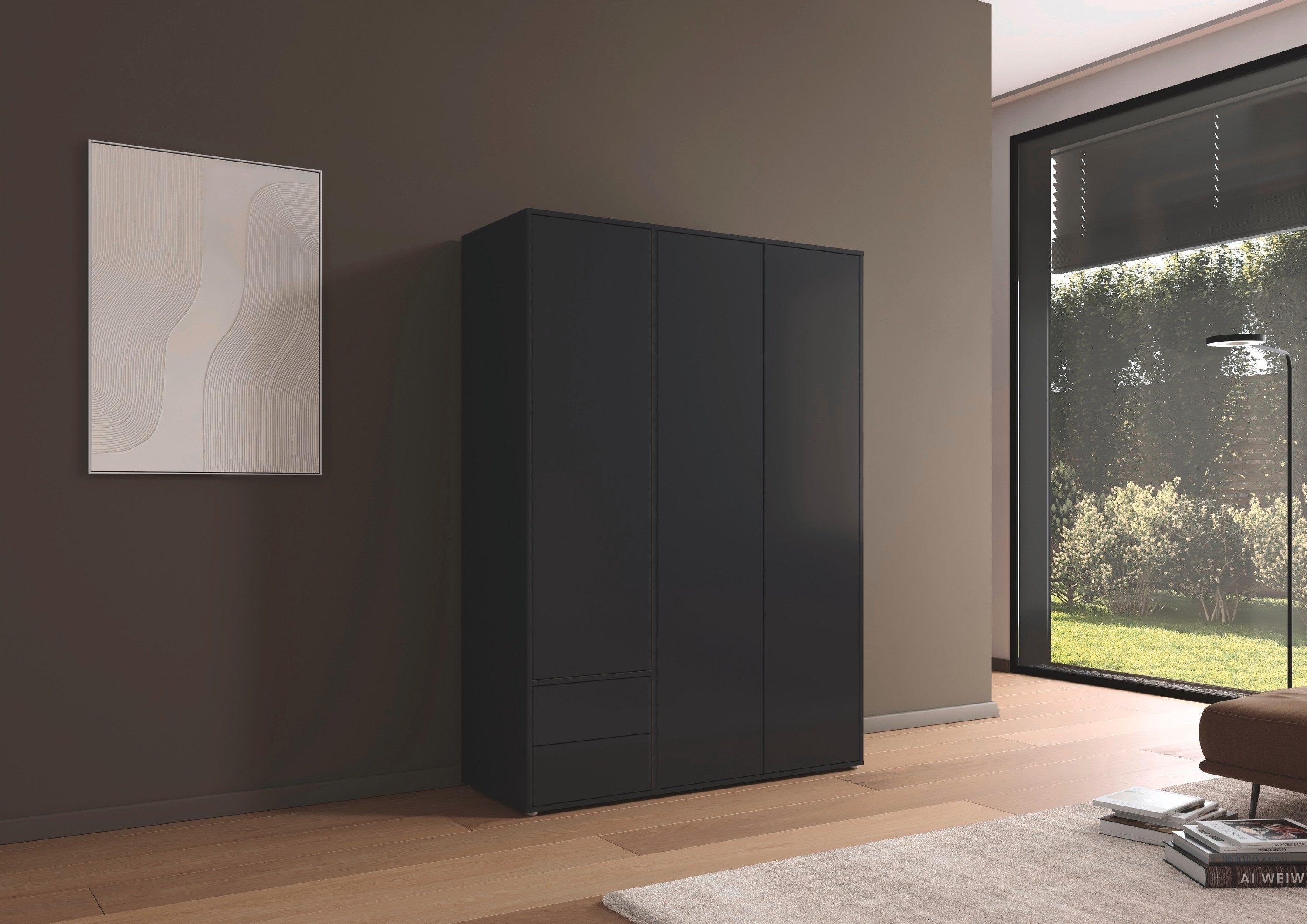 rauch Draaideurkast Kledingkast Kast Garderobe Wasmand NABILA veel Opbergruimte met 2 lades en push-to-open functie topseller made in germany