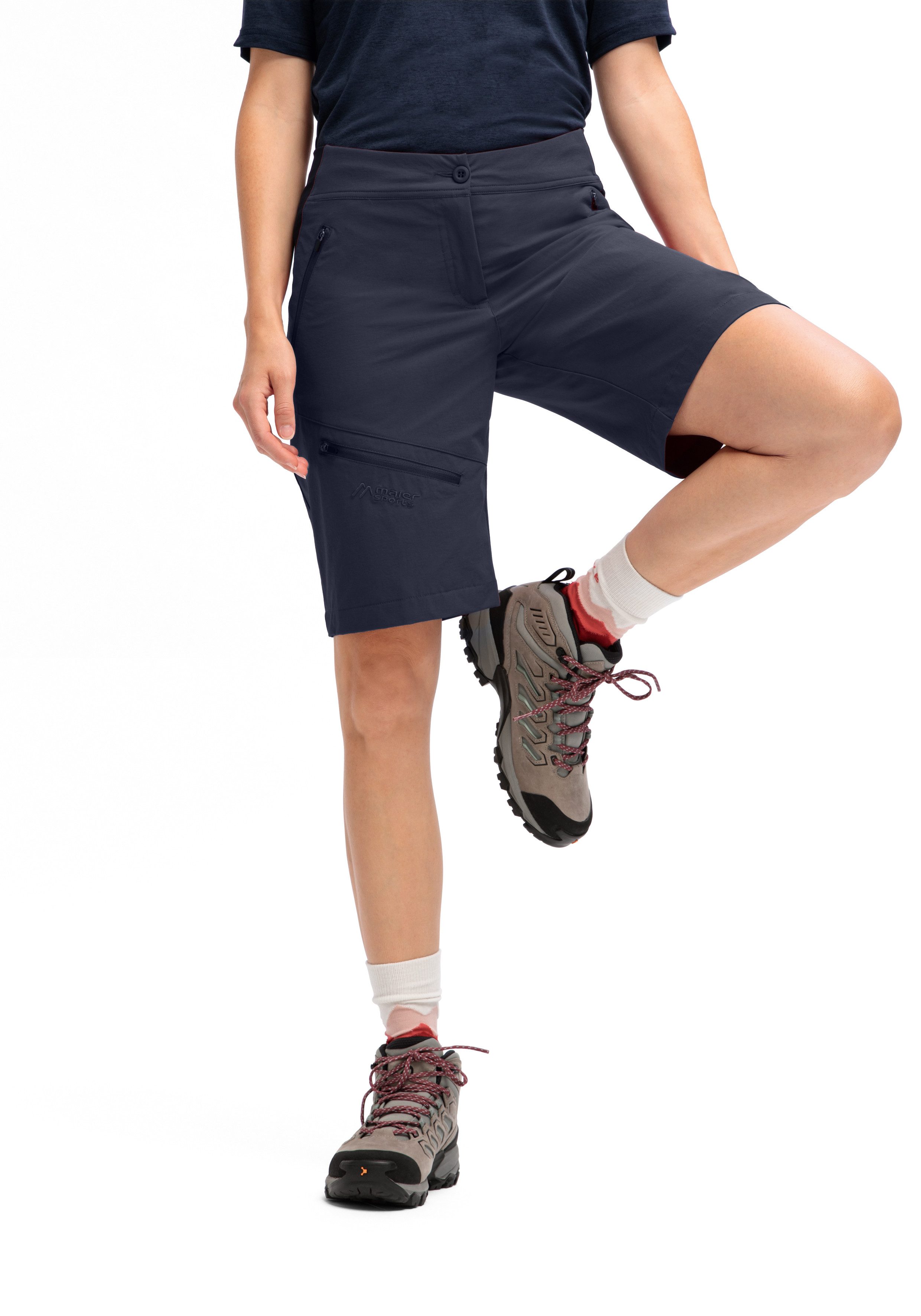Maier Sports Outdoorbroek Inara Short Vario Dames shorts, korte wandelbroek, outdoorbroek, 4 zakken, regular fit