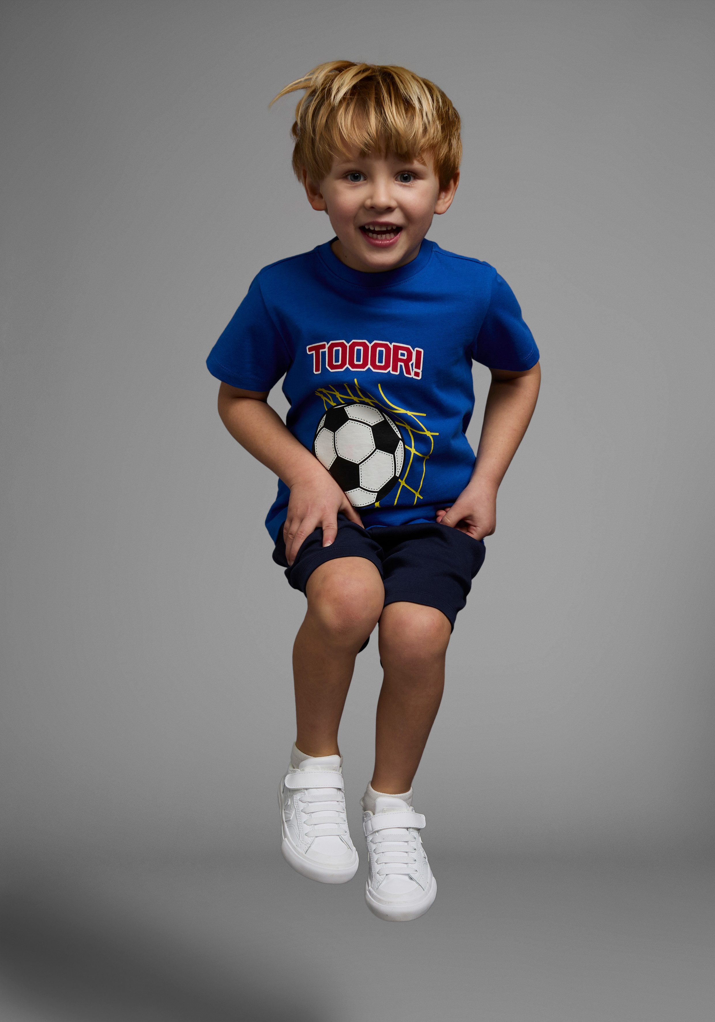 KIDSWORLD T-shirt Voetbal-print: TOOOR Korte mouwen, basic pasvorm, met statements/slogans