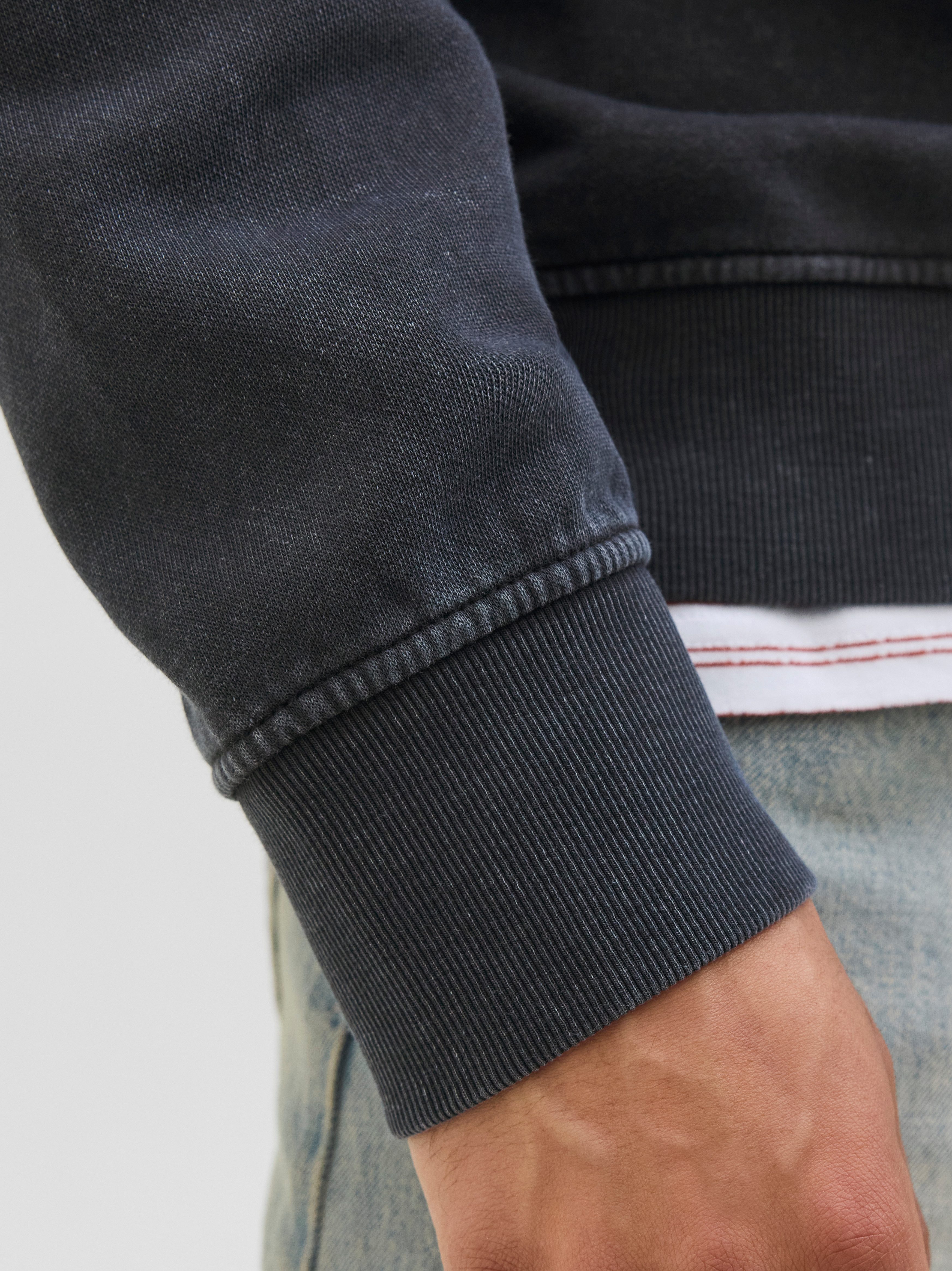 Jack & Jones Sweatshirt JJEDOVER PRINT SWEAT CREW NECK