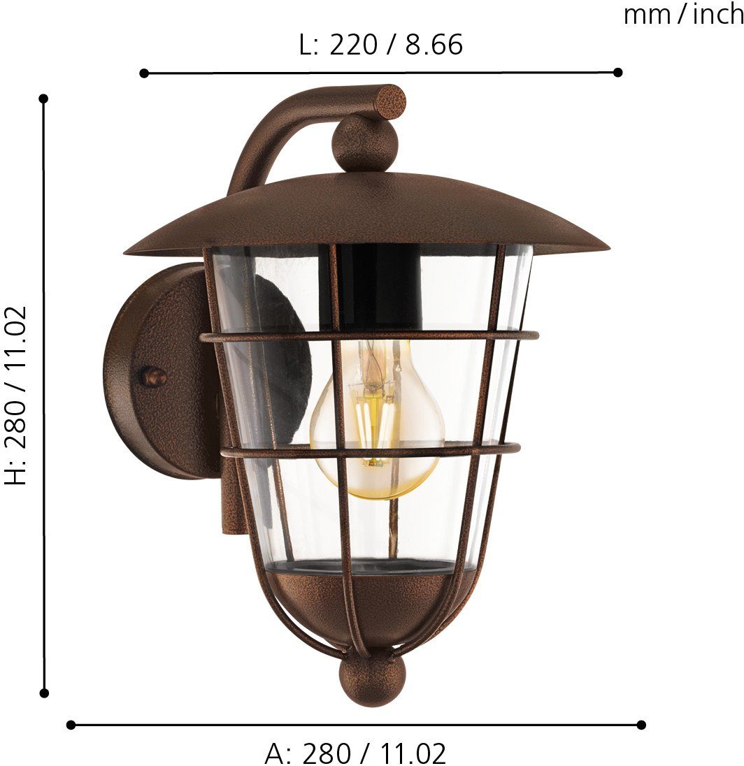 EGLO Wandlamp voor buiten PULFERO Hoekmontage mogelijk (1 stuk)