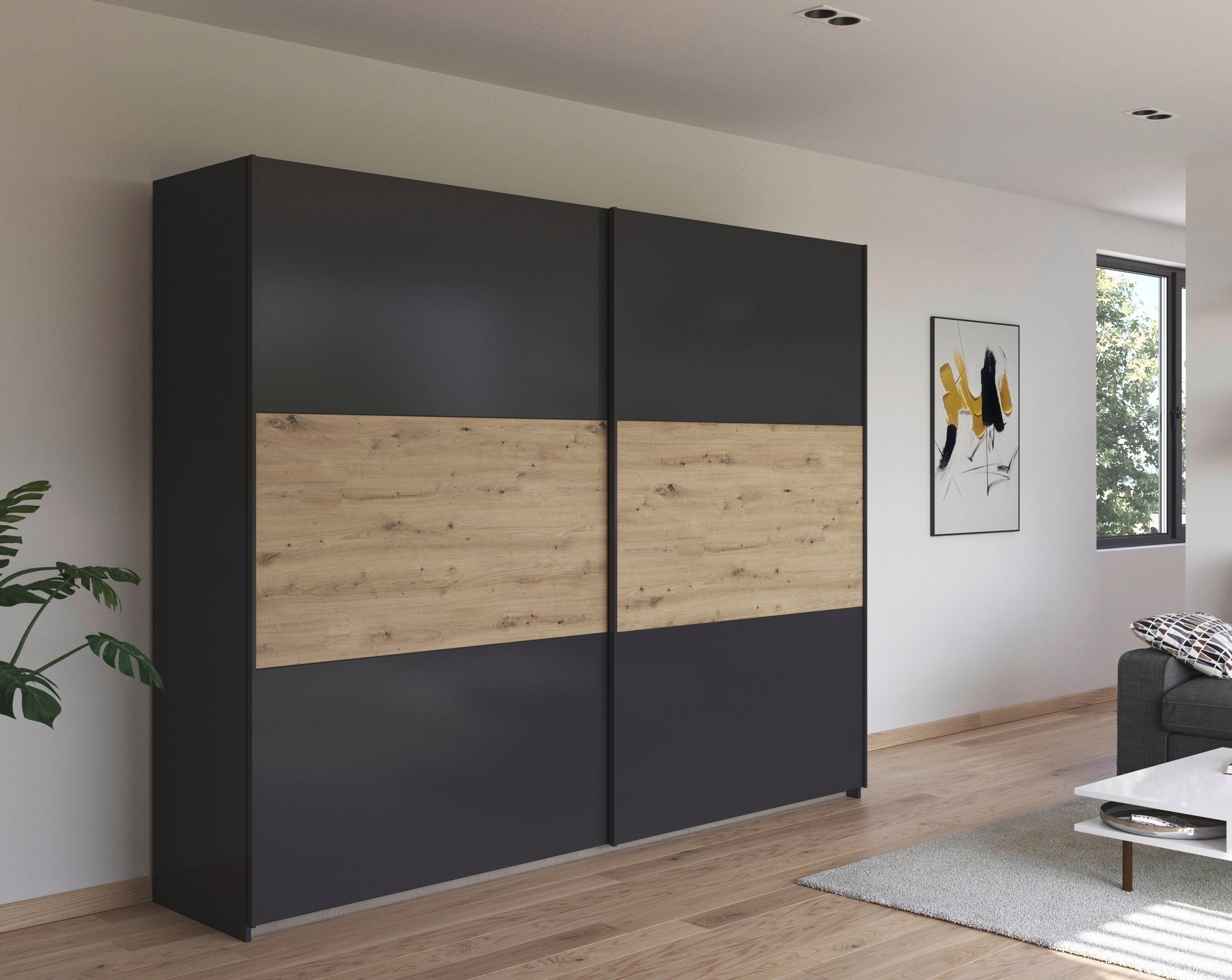 rauch Zweefdeurkast Kledingkast kast garderobe garderobekast waskast NEO met een royale opbergruimte en vele verschillende kleurencombinaties