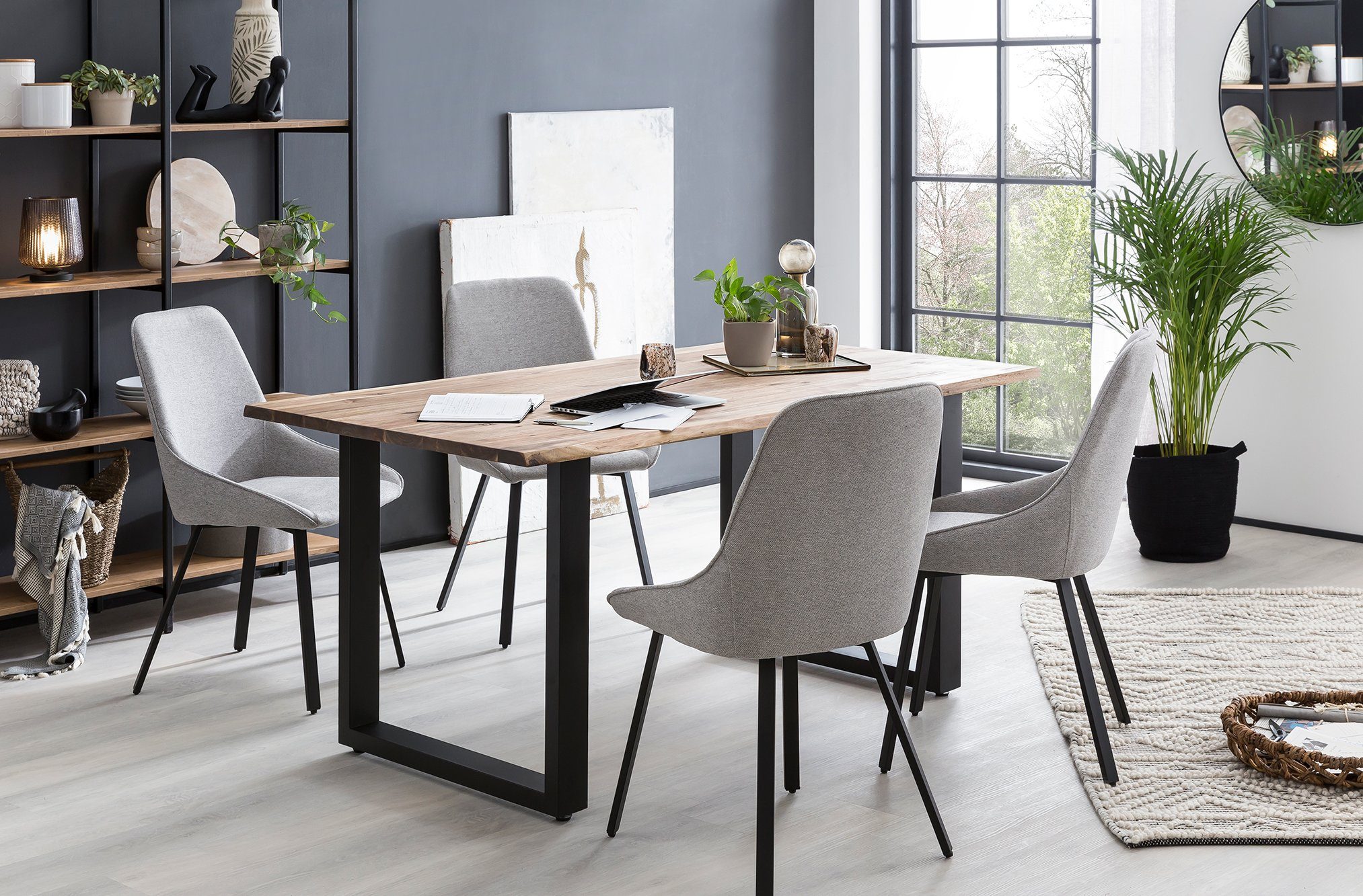 SalesFever Eettafel met echte boomrand