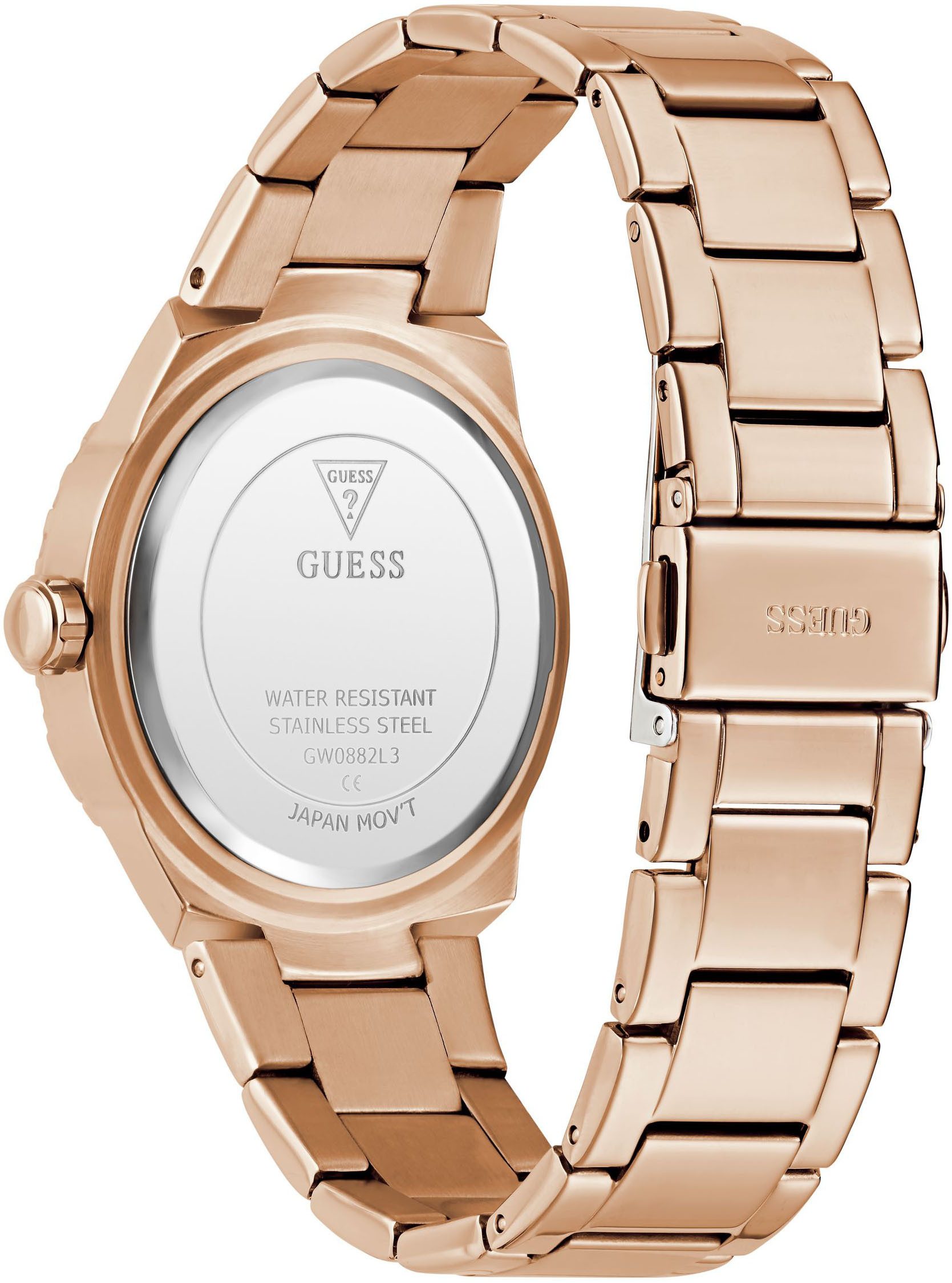 Guess Kwartshorloge Sangria Horloge, dameshorloge, stalen armband
