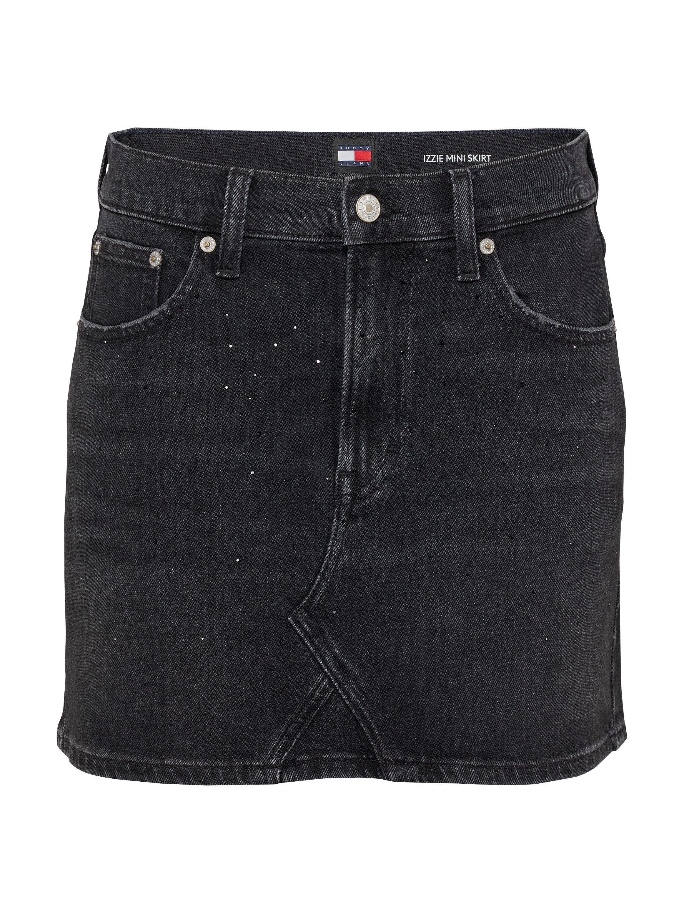 TOMMY Jeans rok IZZIE MR MN SKIRT DH6182 in used-look, in 5-pocket-stijl