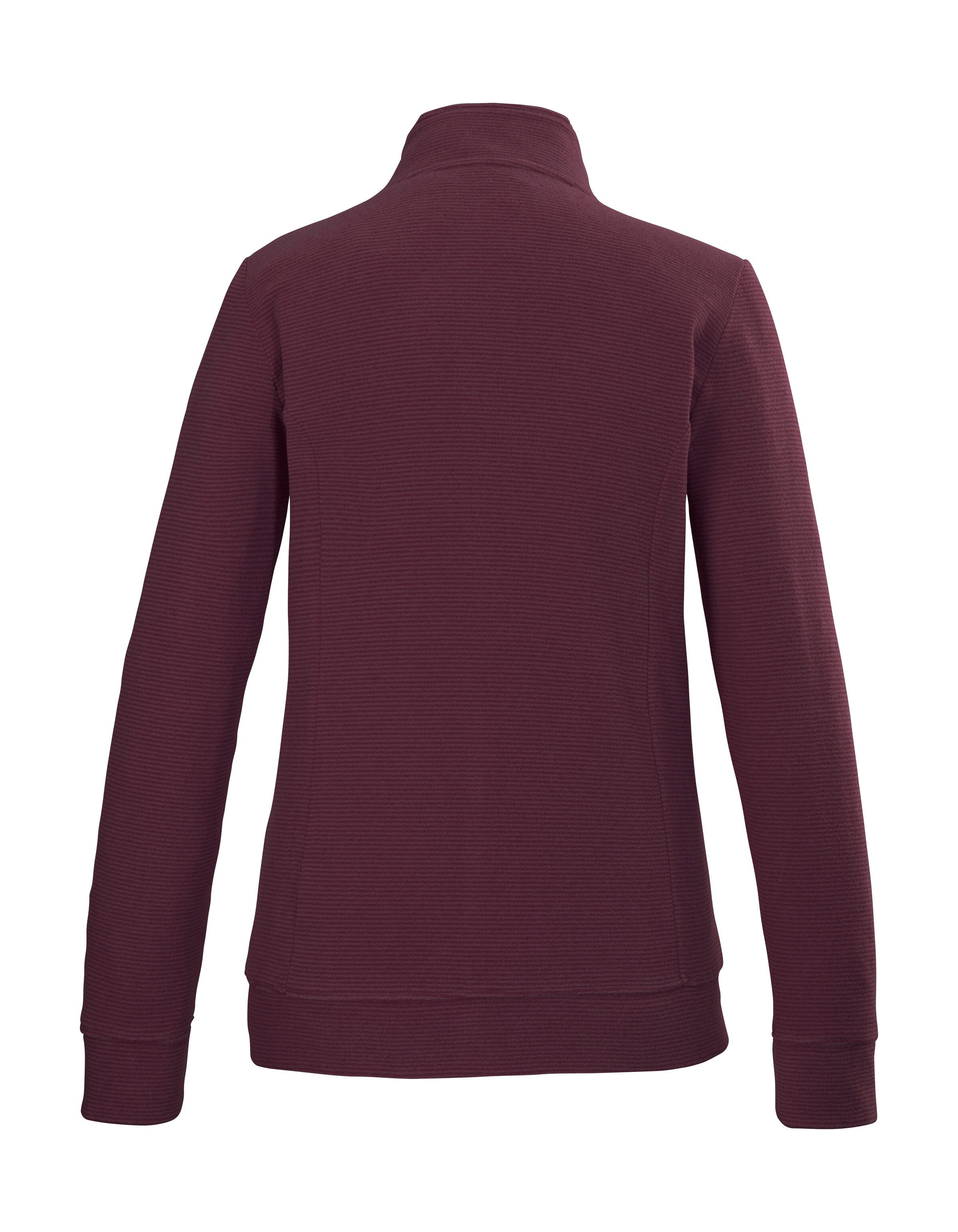 Killtec Fleecejack KOS 100 WMN FLC JCKT Gestreepte dames fleecejack met ritszakken en kinbescherming