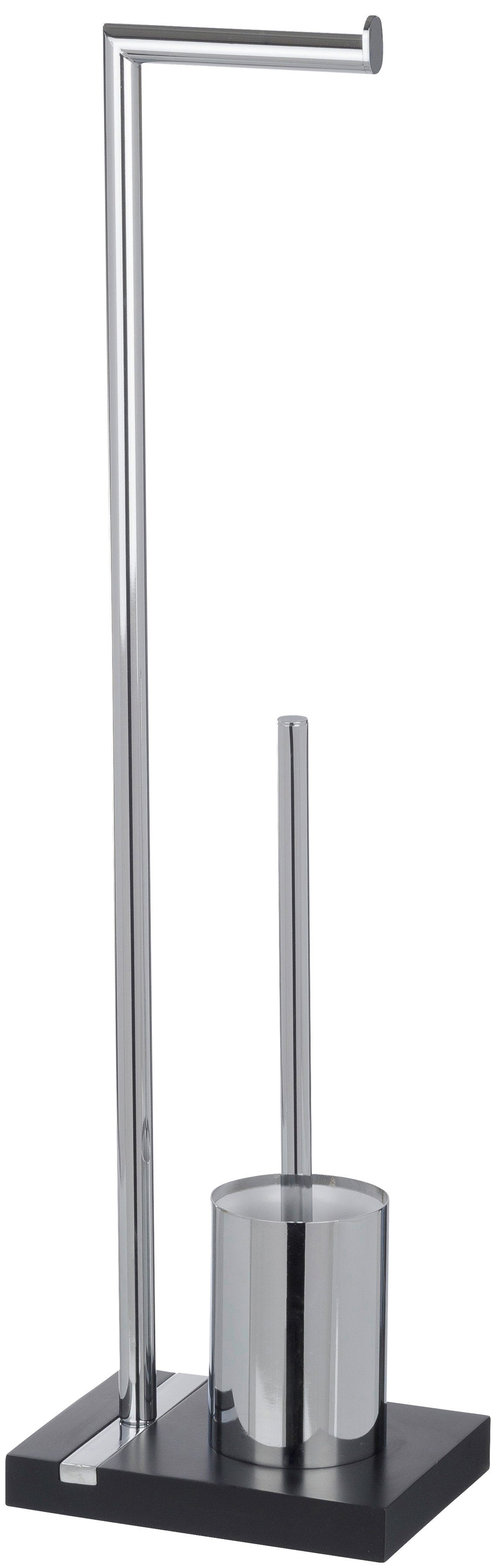 WENKO Toiletset Noble Black wc-accessoires maat L/B/H: 20/15/74 cm zwart
