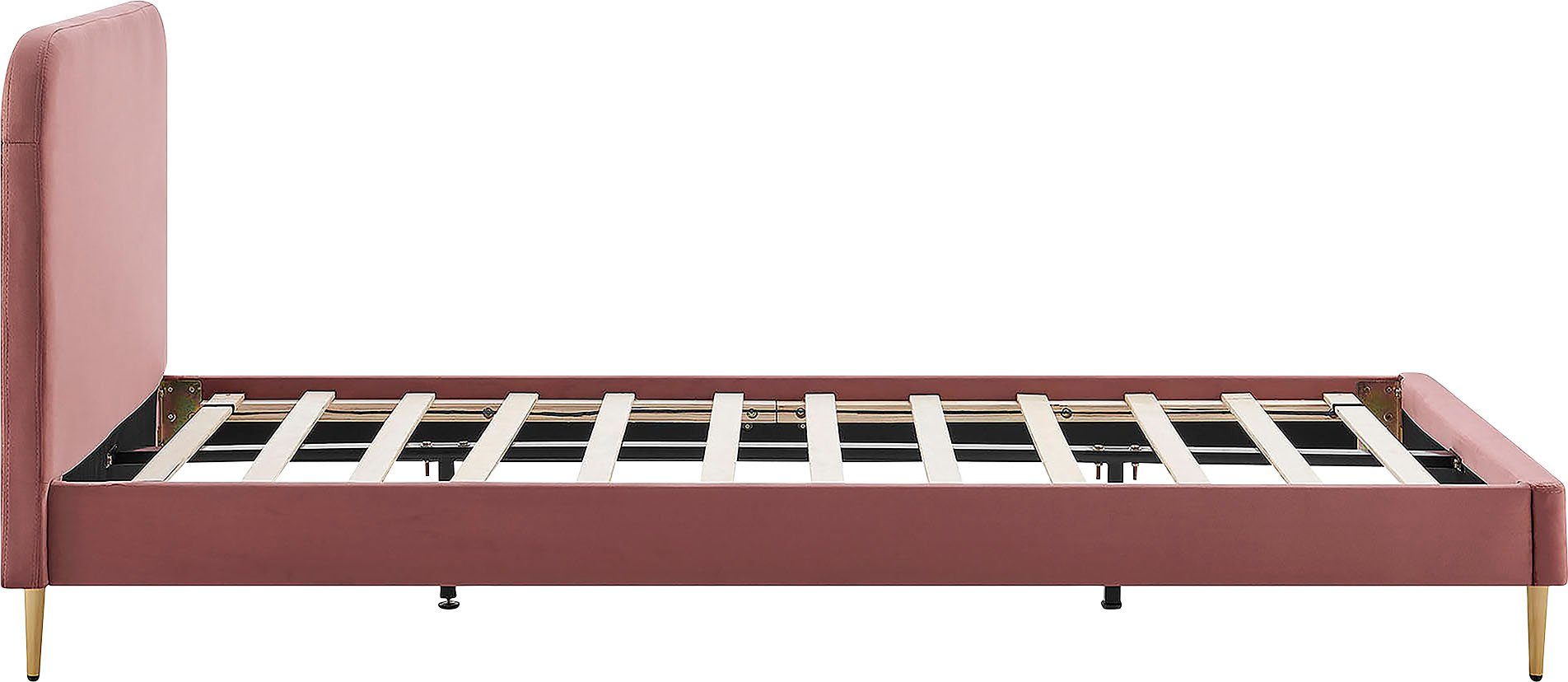 SalesFever Gestoffeerd bed Poten chroom goudkleur