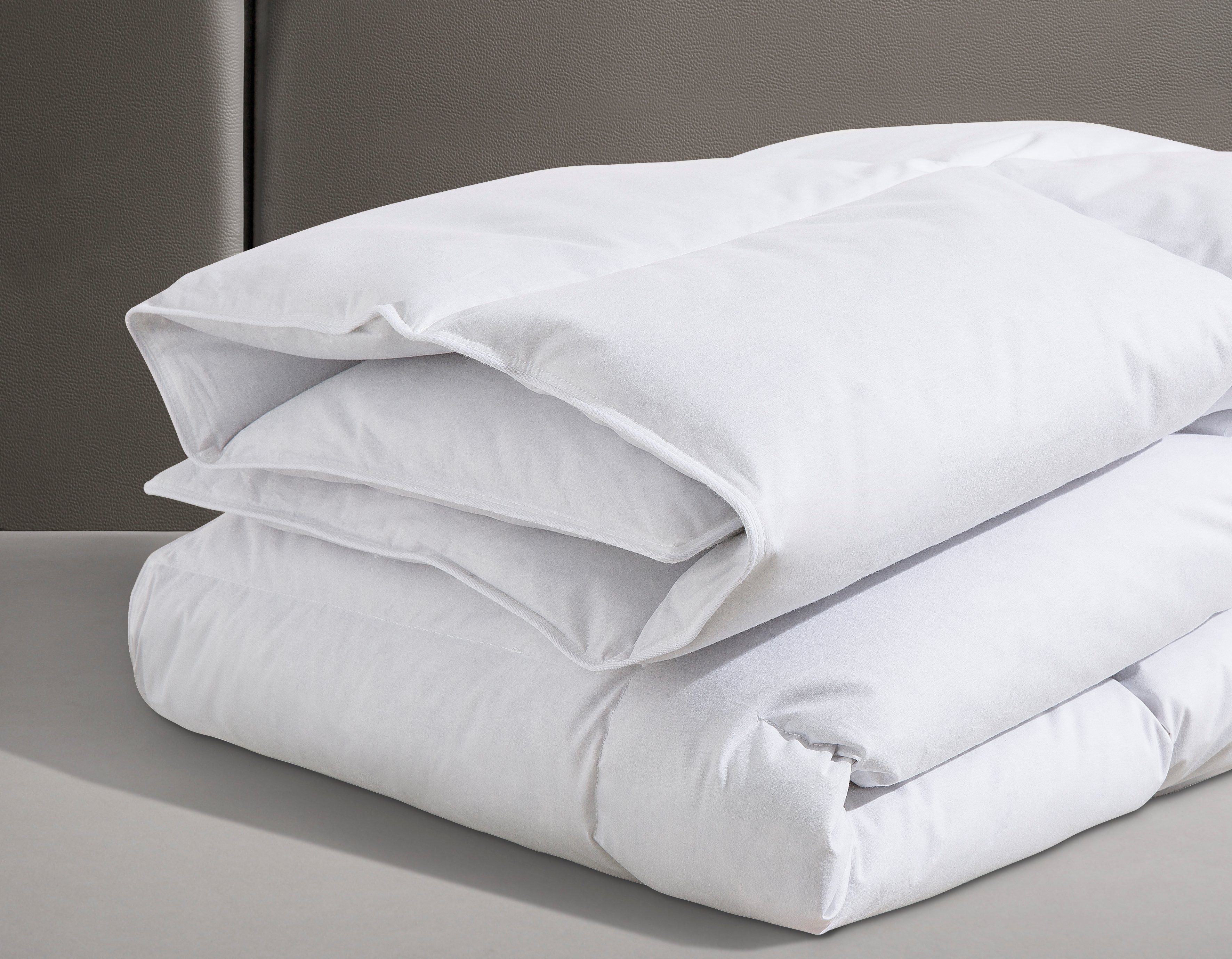 RIBECO Donzen dekbed + hoofdkussen JOHANNA Feelgood-comfort met de voordelen van de natuur (voordeelset)