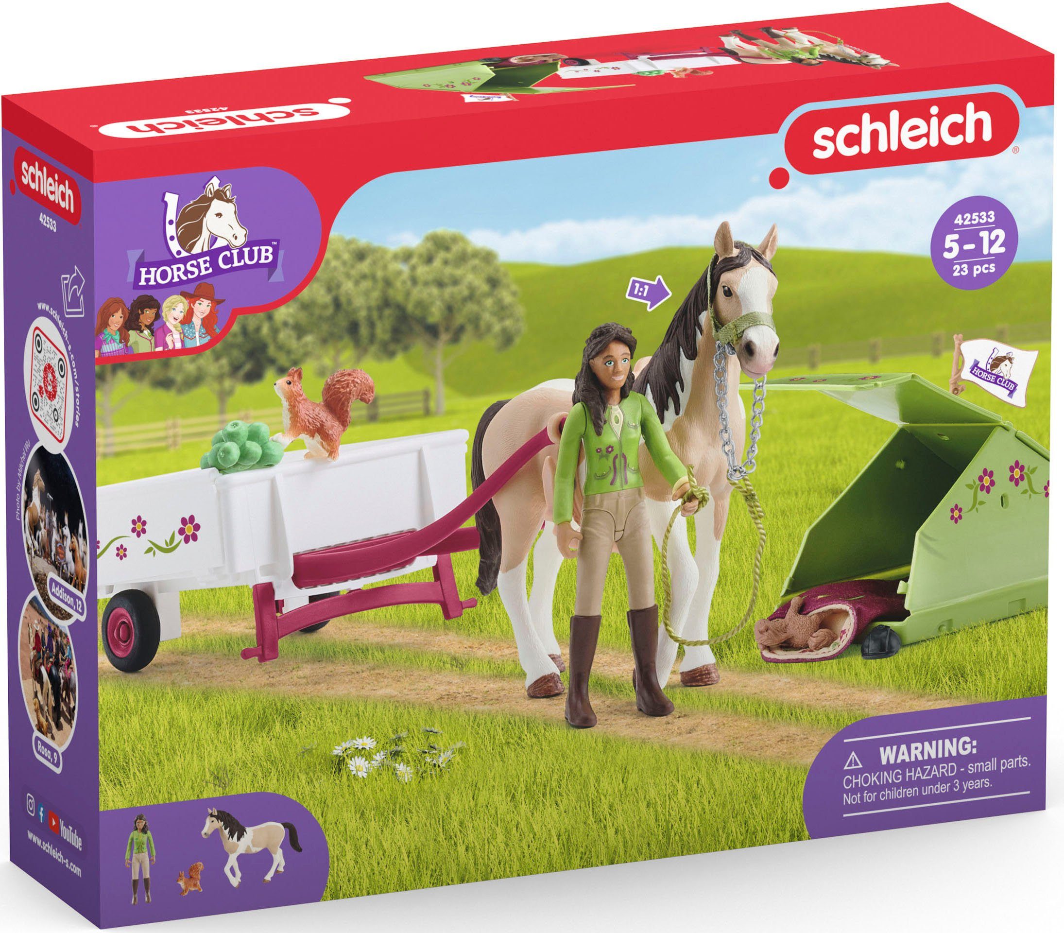 Schleich® Speelfiguur Horse Club, Sarahs kampeertrip (42533)