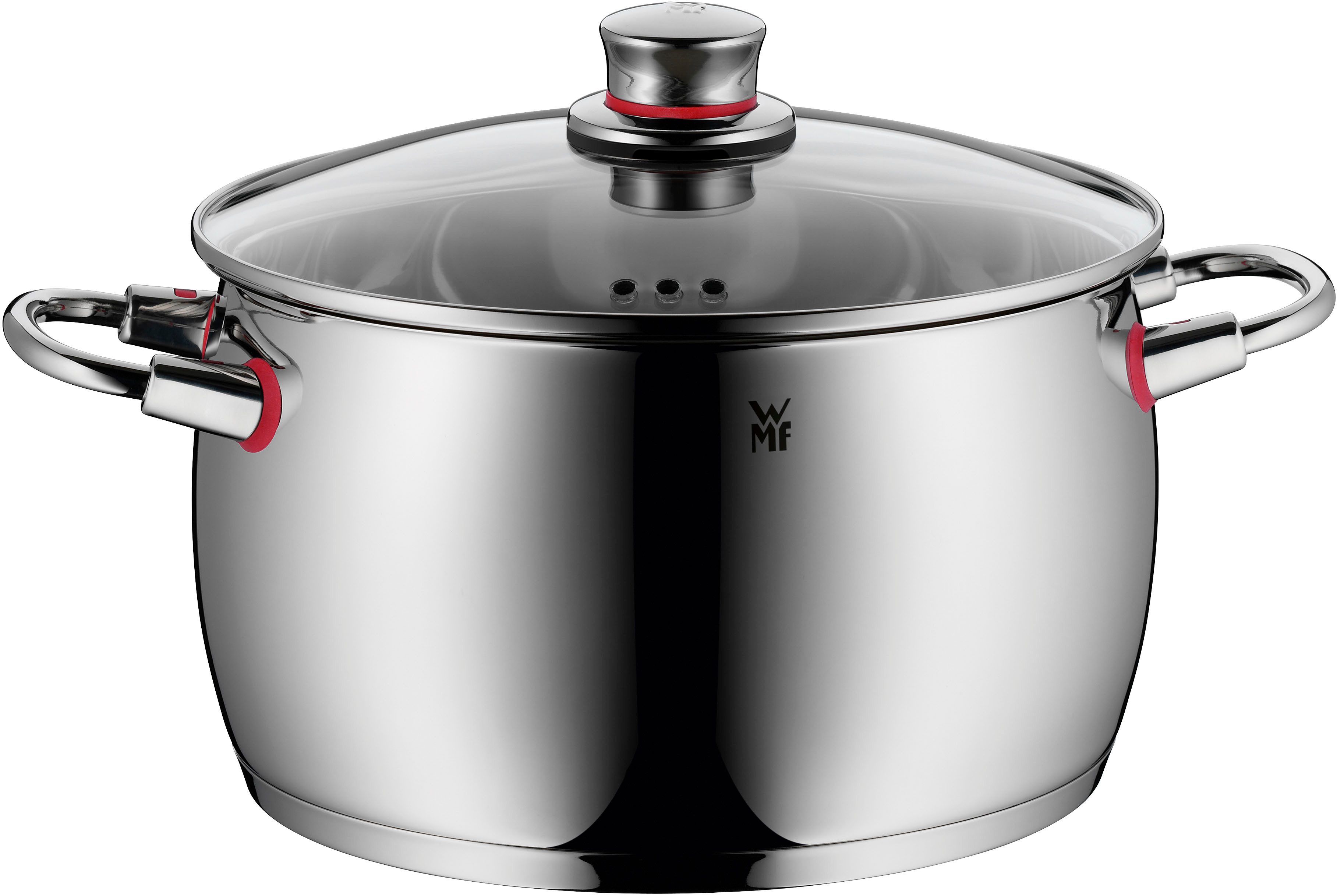 WMF Pannenset Quality One Cool+ technologie voor warmte-reducerende handvatten, brede beschermrand (set)