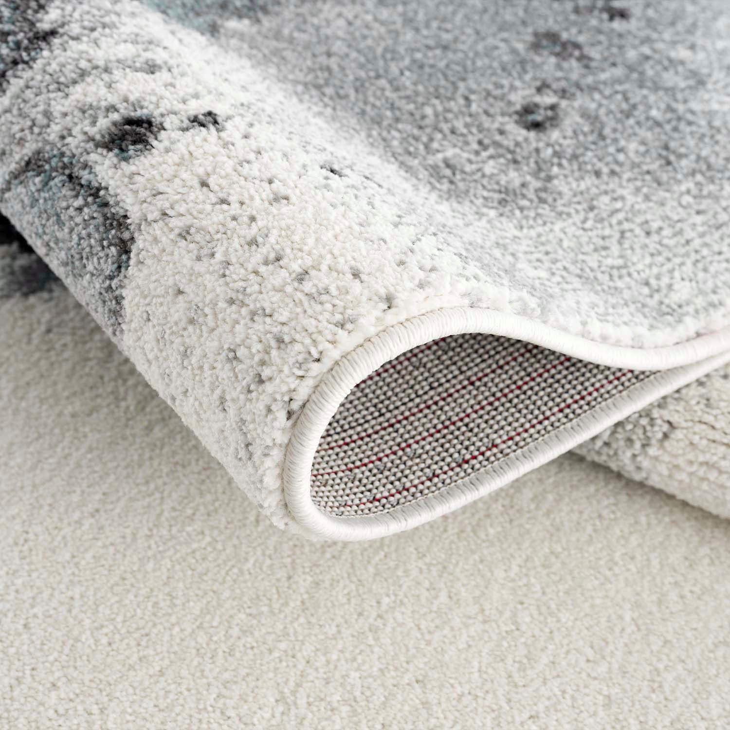 Carpet City Vloerkleed Savanna 9375 met veren, crème/ grijs