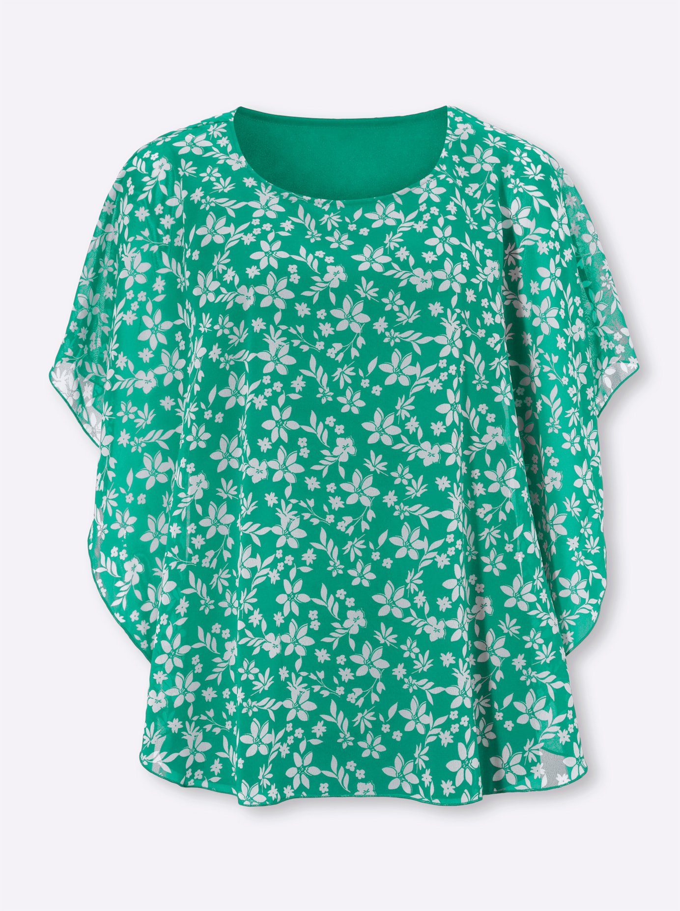 Classic Basics Georgette-blouse dames tunieken maat 48 groen