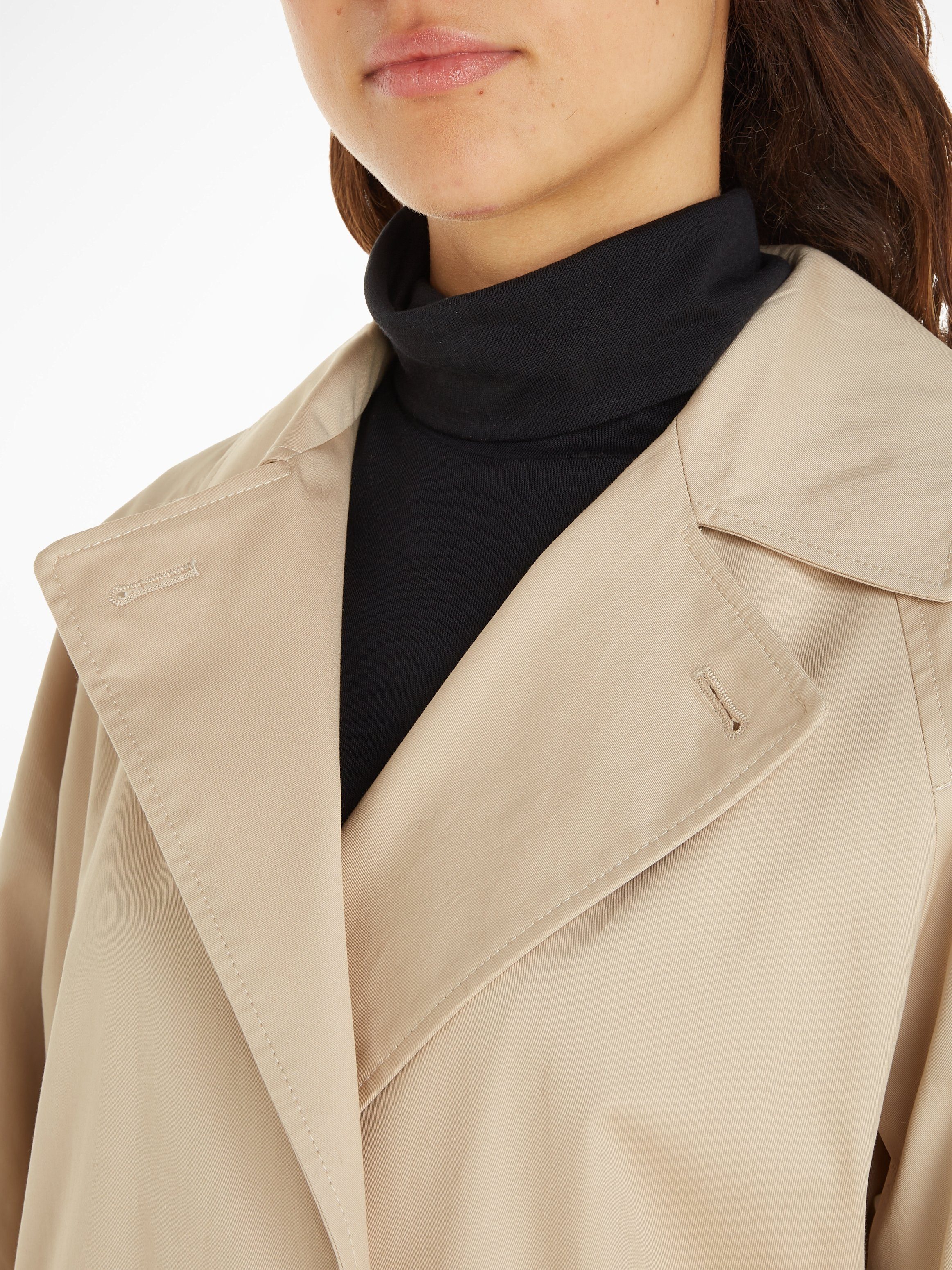 Calvin Klein Outdoorjack ESSENTIAL TRENCH COAT (set, 2 stuks, Met riem)