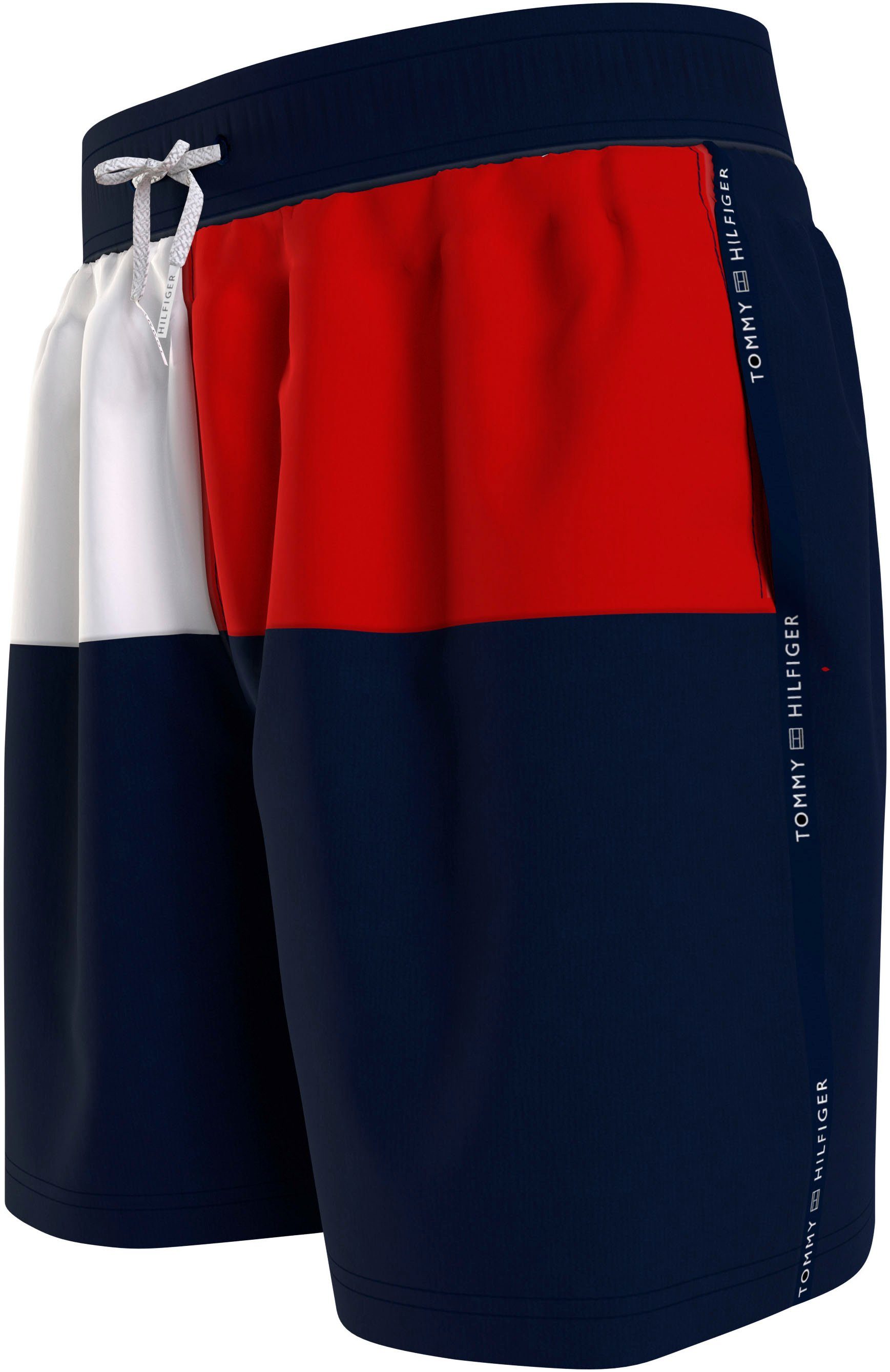 Tommy Hilfiger Swimwear Zwemshort MEDIUM DRAWSTRING in colourblock-design