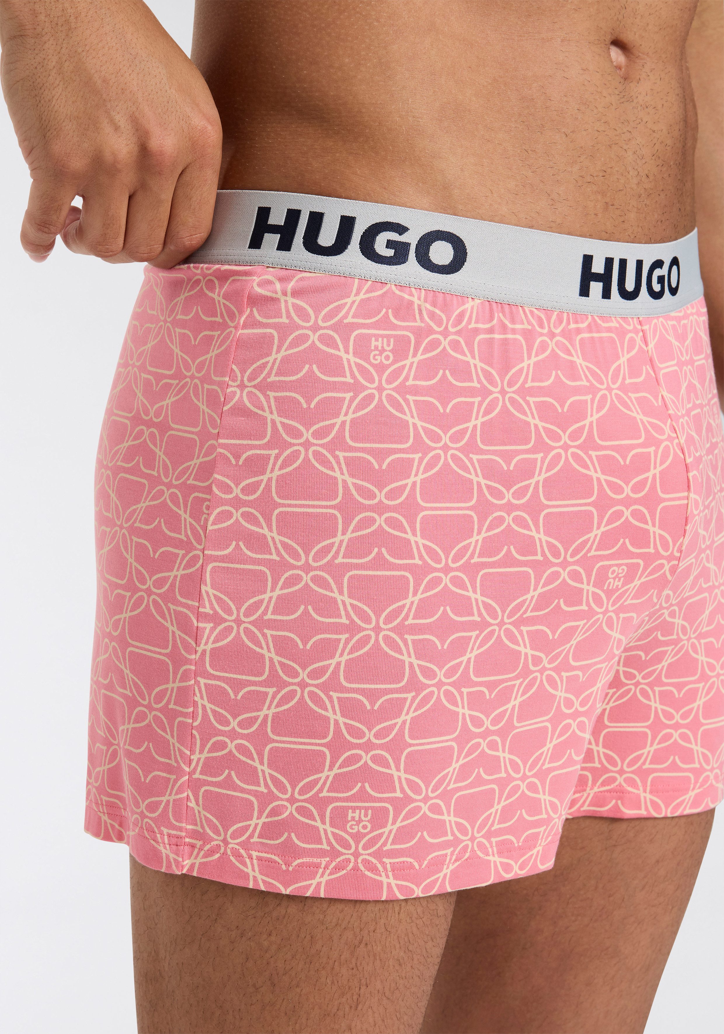 HUGO underwear Pyjamashort UNITE_SHORTS 10247048 01 met hugo logo-elastiekband aan de tailleband