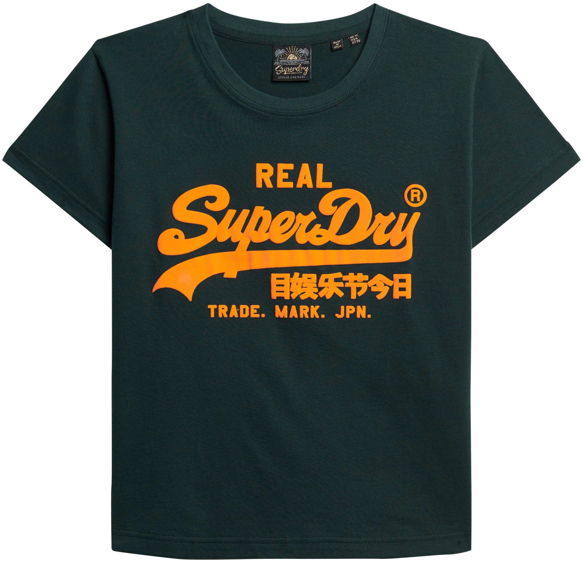 Superdry Shirt met korte mouwen NEON VL GRAPHIC FITTED TEE