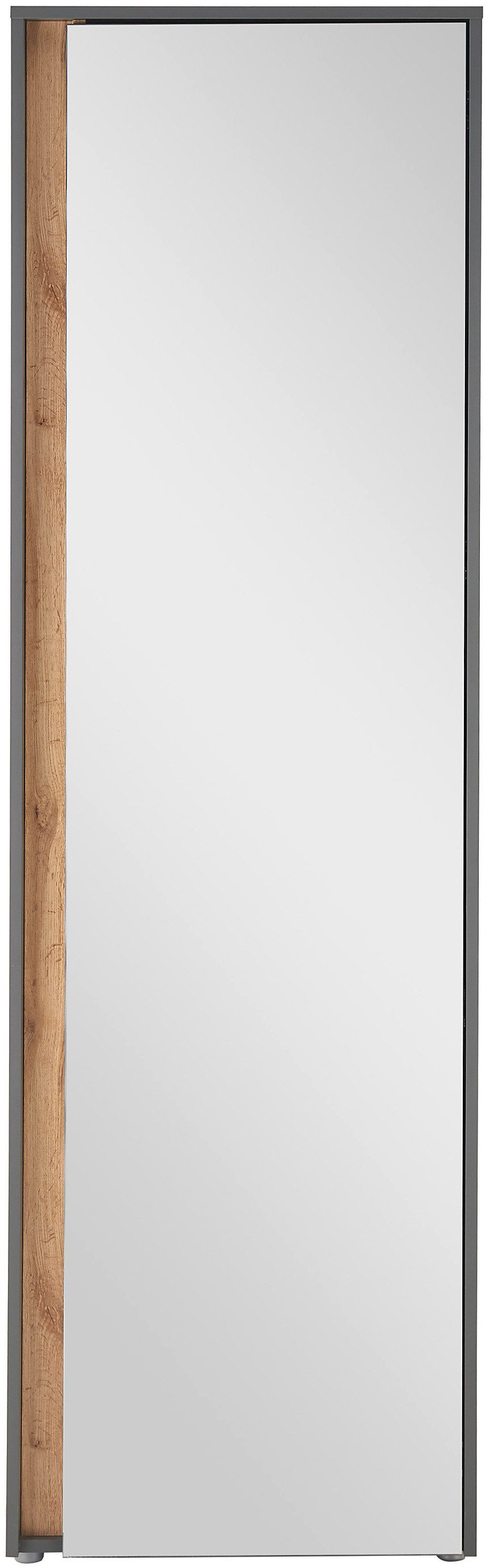 INOSIGN Kledingkast GIRON/ CiTY, Kast in Wotan Eik, Kledingkast met opbergruimte Spiegeldoor, telescopische uitschuif, deur aan beide zijden te monteren, 60 cm breed