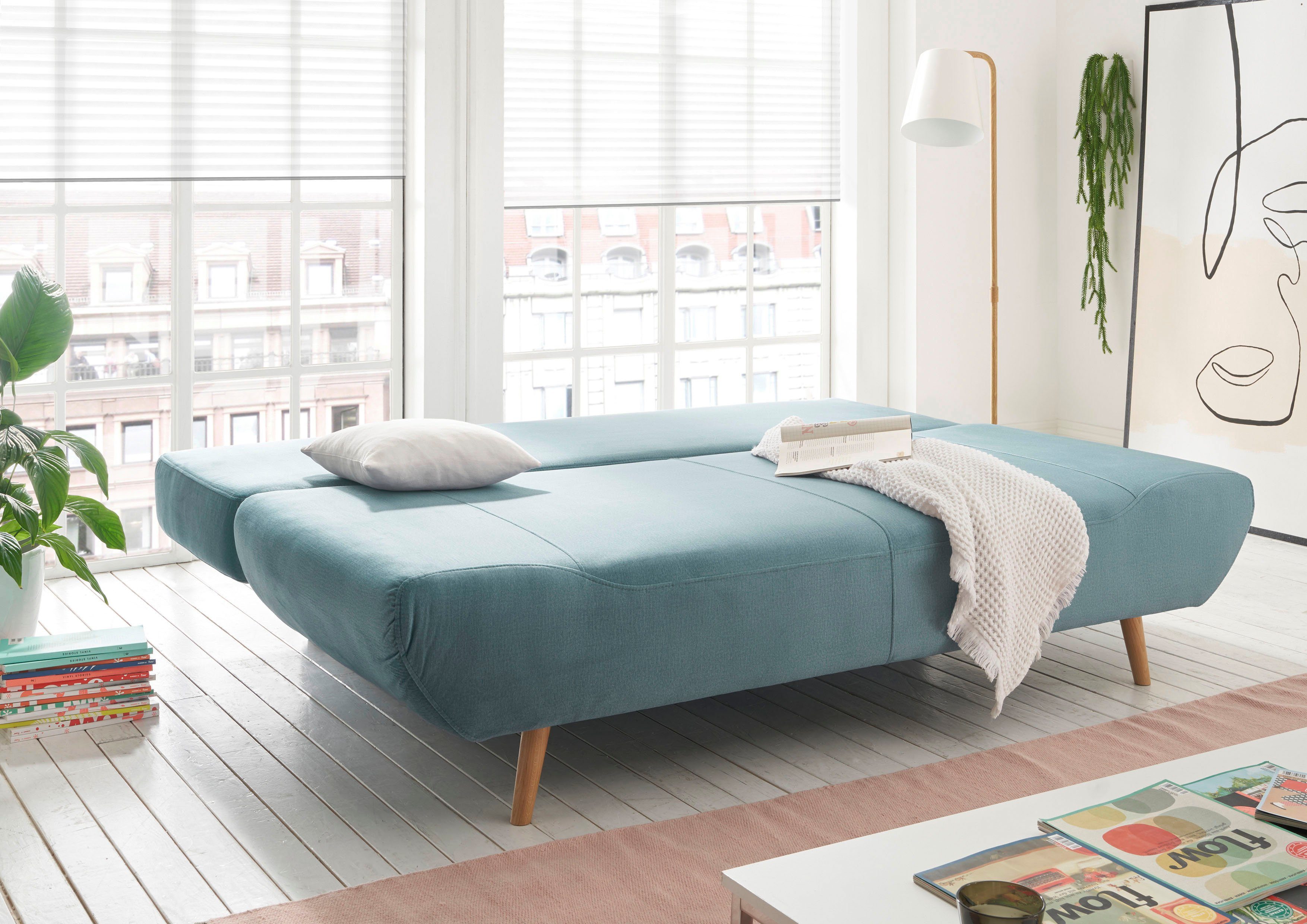 andas Slaapbank Segmon simpel in een comfortabel te bed veranderen, inclusief bedkist