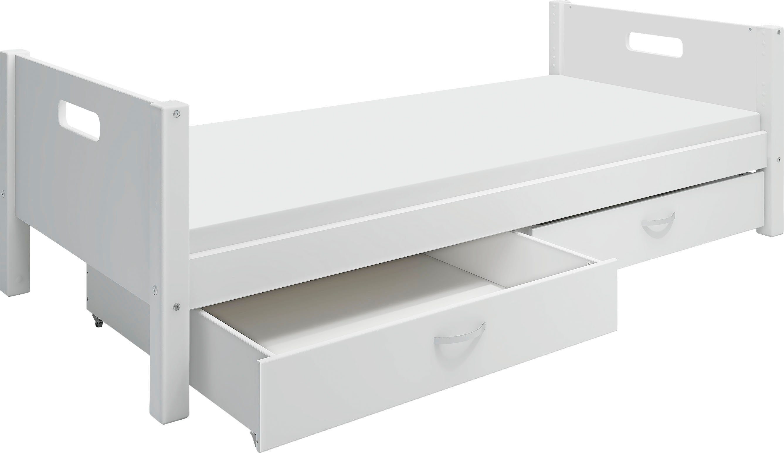 Thuka 1-persoonsledikant Nordic Kinderbed, Speelbed, Daybed, van de beste kwaliteit, stabiel, om te bouwen, met lades