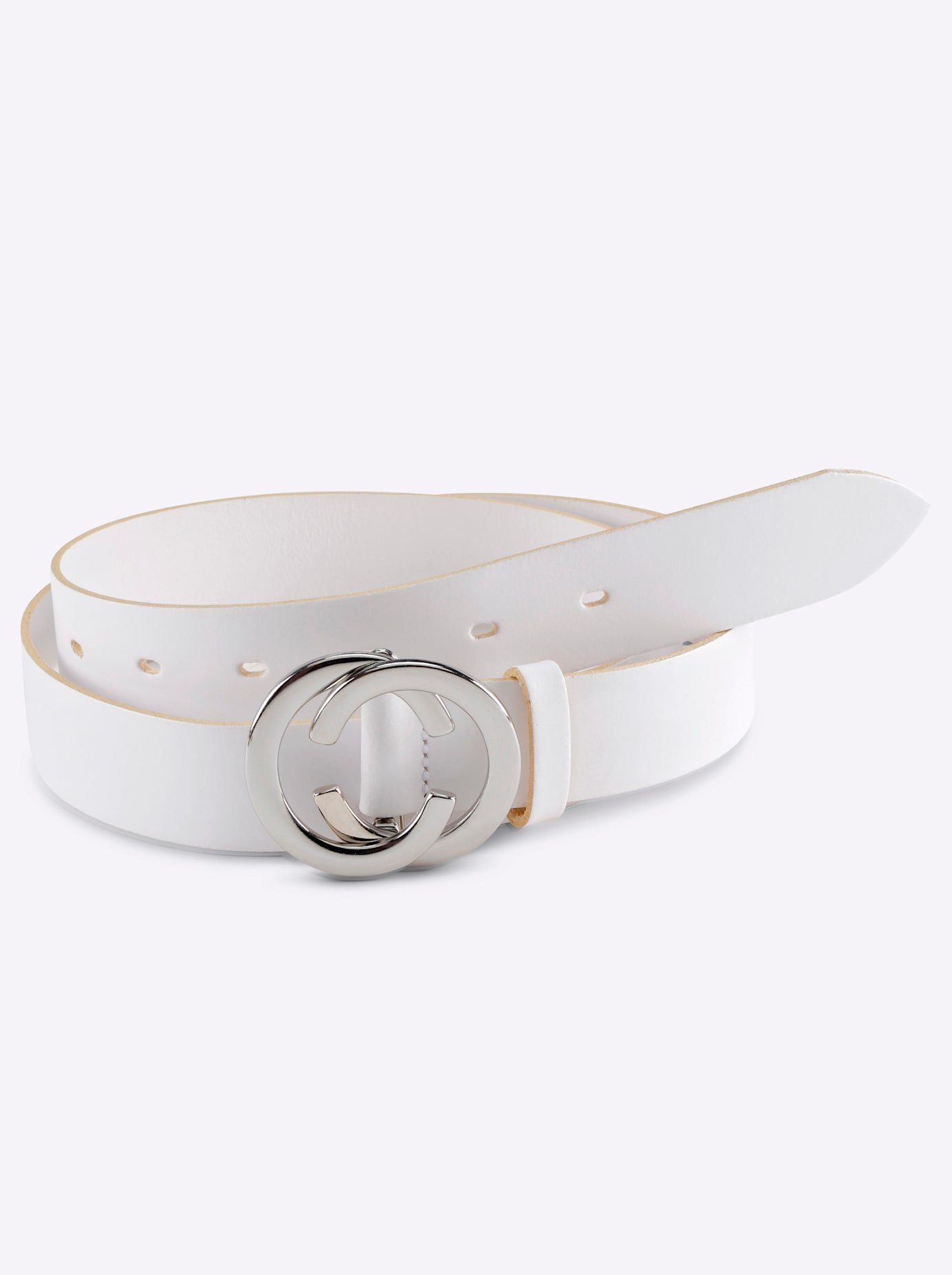 heine Leren riem unisex riemen maat 115 wit