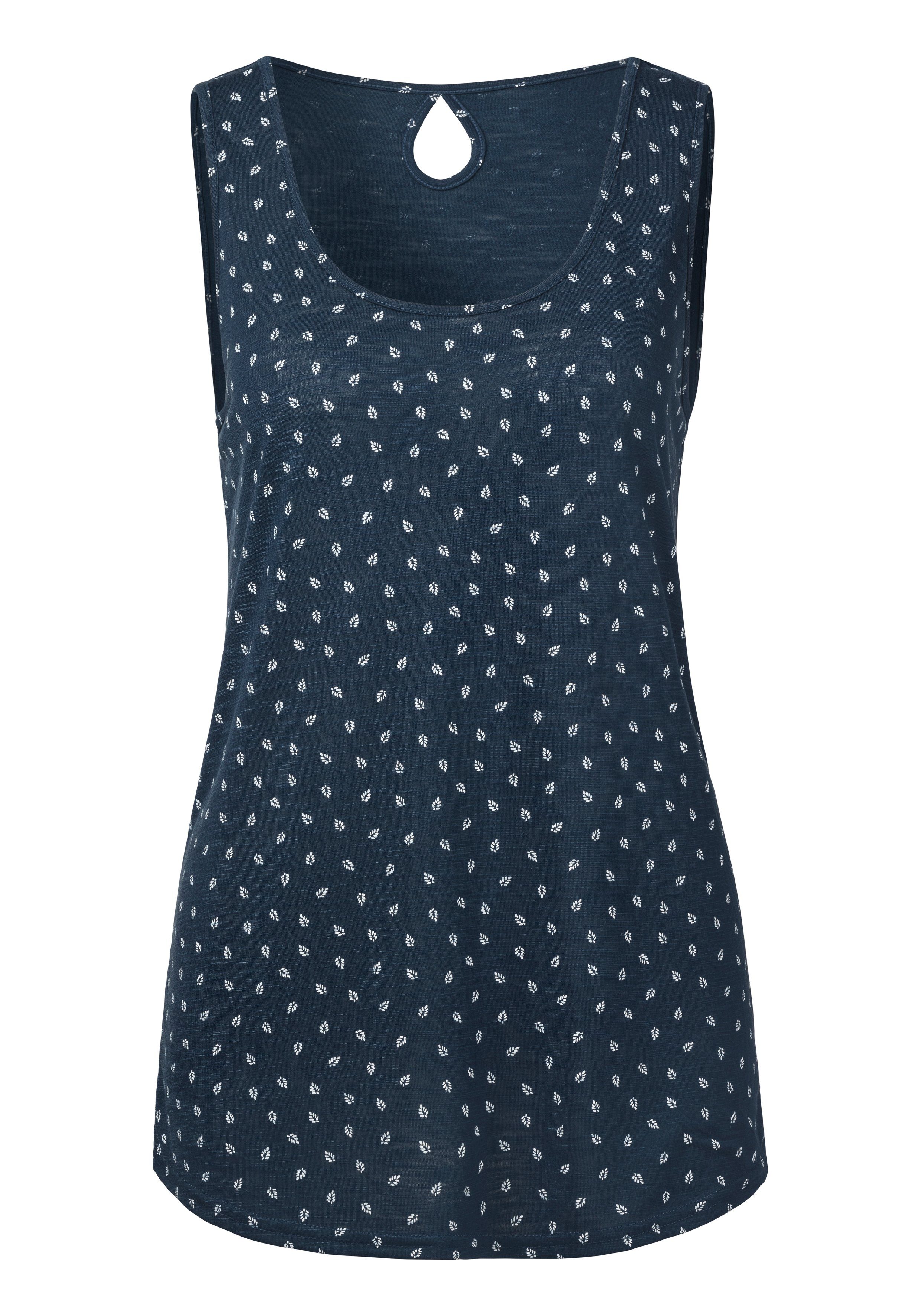 Lascana Shirttop met leuke bladprint en cut-out in de nek (Set van 2)