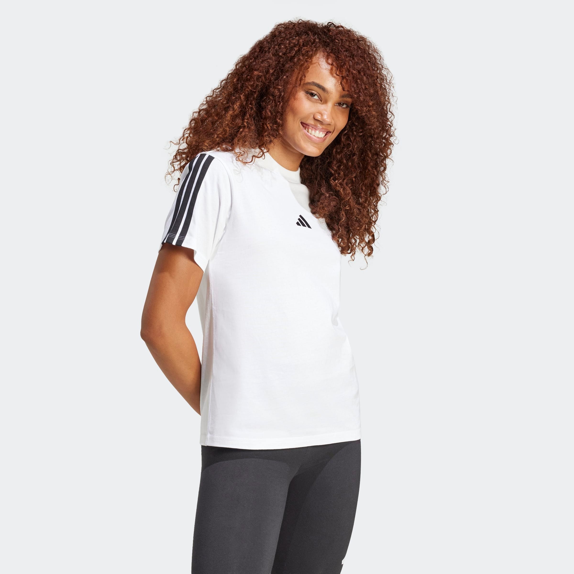 adidas Sportswear T-shirt W 3S SJ T B dames tops maat XXL wit