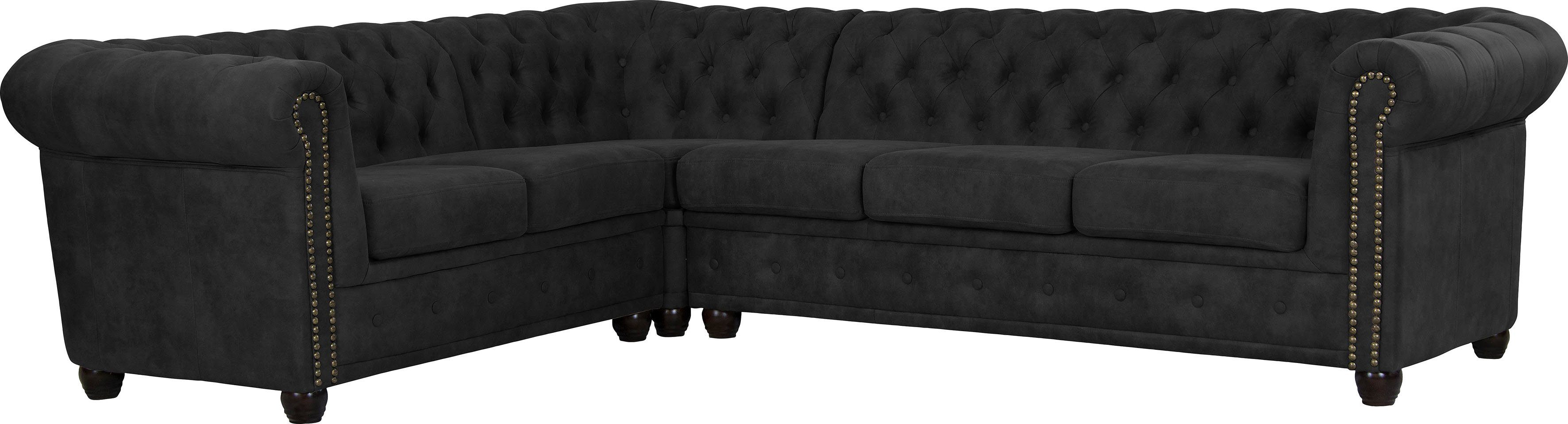 Home affaire Chesterfield-bank Rysum L-vorm Chesterfield-look, lange zijde links of rechts