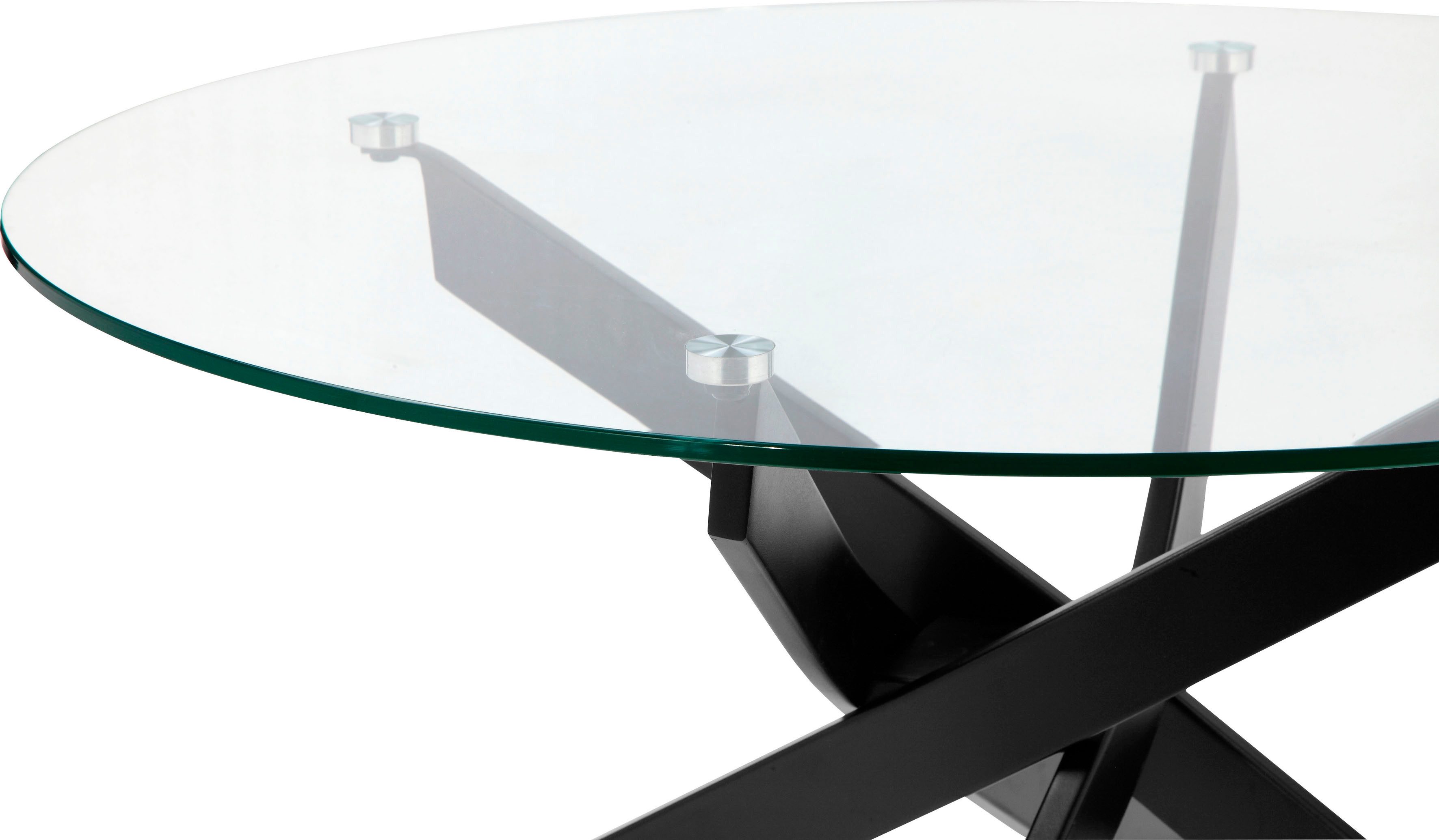 Leonique Salontafel Luzie verschillend onderstel (in chroom en zwart), breedte 80 cm