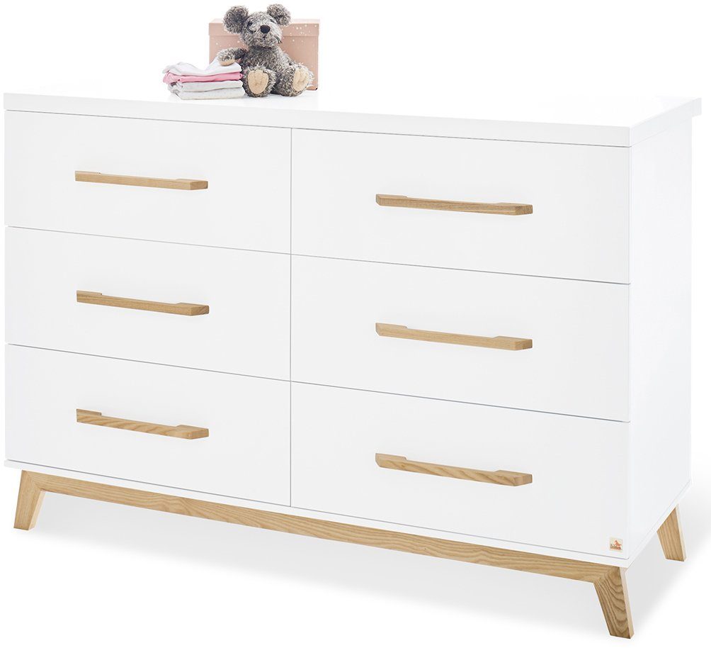 Pinolino® Complete babykamerset Hilda & Riva extra breed en groot, met huis kinderbed, commode en 3-deurs kledingkast (set, 3-delig)