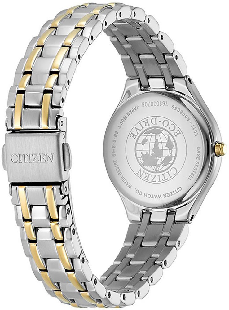 Citizen Solarhorloge EW2484-82B Polshorloge, dameshorloge, roestvrijstalen band, datum