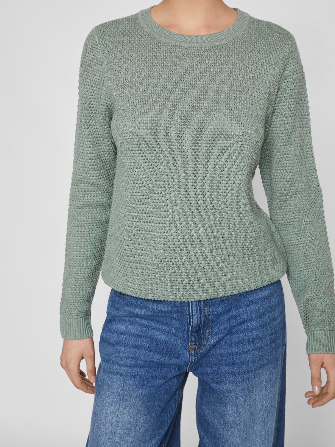 Vila Trui met ronde hals VIDALO O-NECK L S KNIT TOP- NOOS